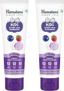 Himalaya Kids Bubble Gum Toothpaste, 80g x Pack of 2 | 2 to 12 Years | Natural solution for germ and cavity protection | 9... Price In India