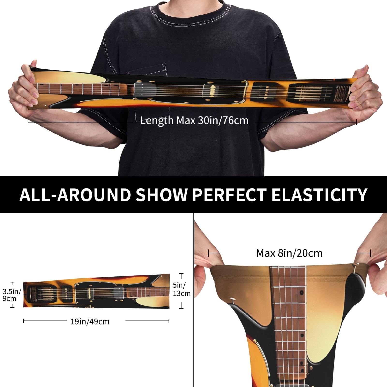 DJUETRUI Arm Sleeves for Men Women Compression Sleeves Instrumental Guitar Arm Sleeve Sun Protection Sleeves Gardening Sleeves