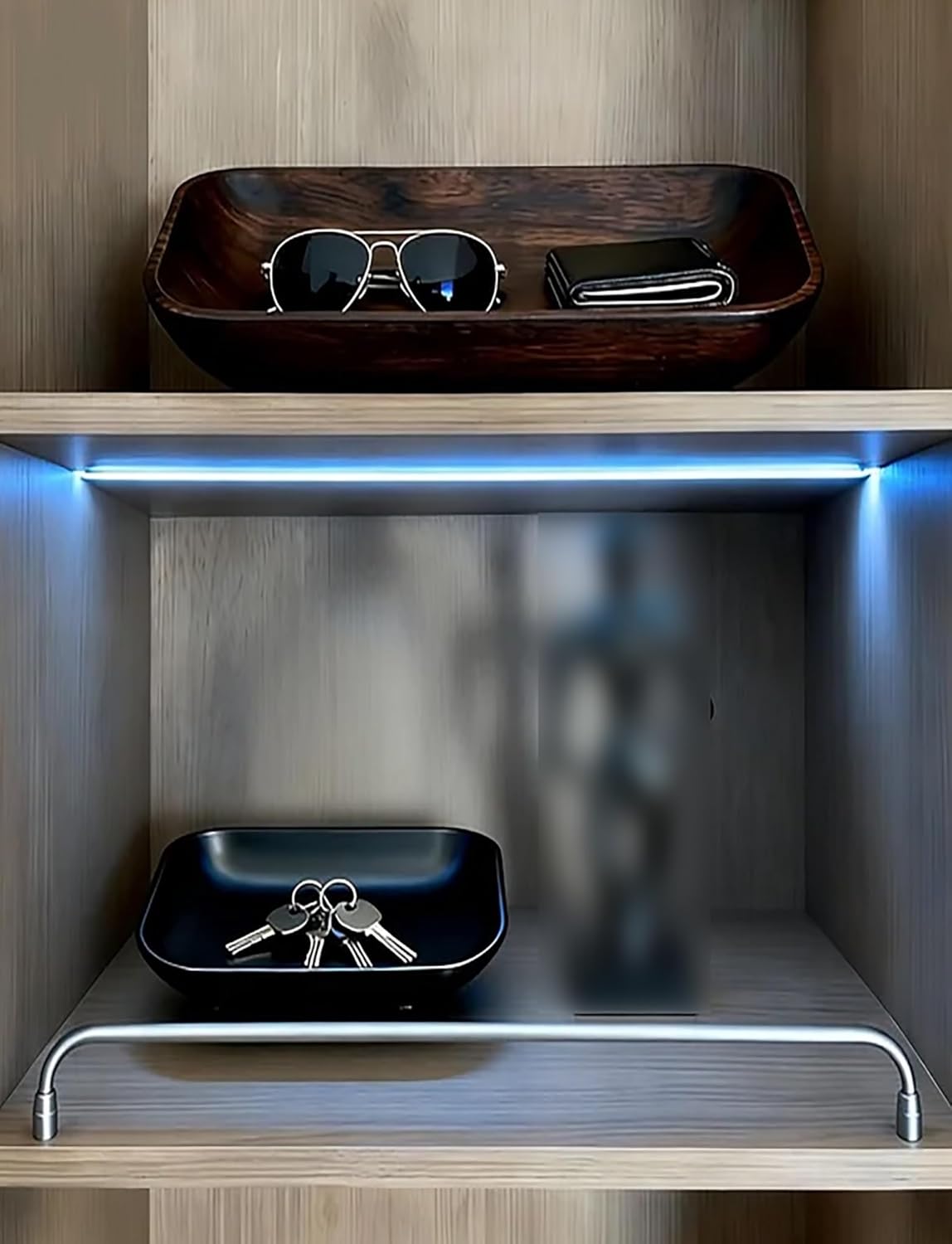 Metal Arc Fence, Cabinet Round Tube Guard Rail, Decorative Rod, Multi-Functional Metal Hardware for Home & Commercial Use(Black,L100cm/39.3'')