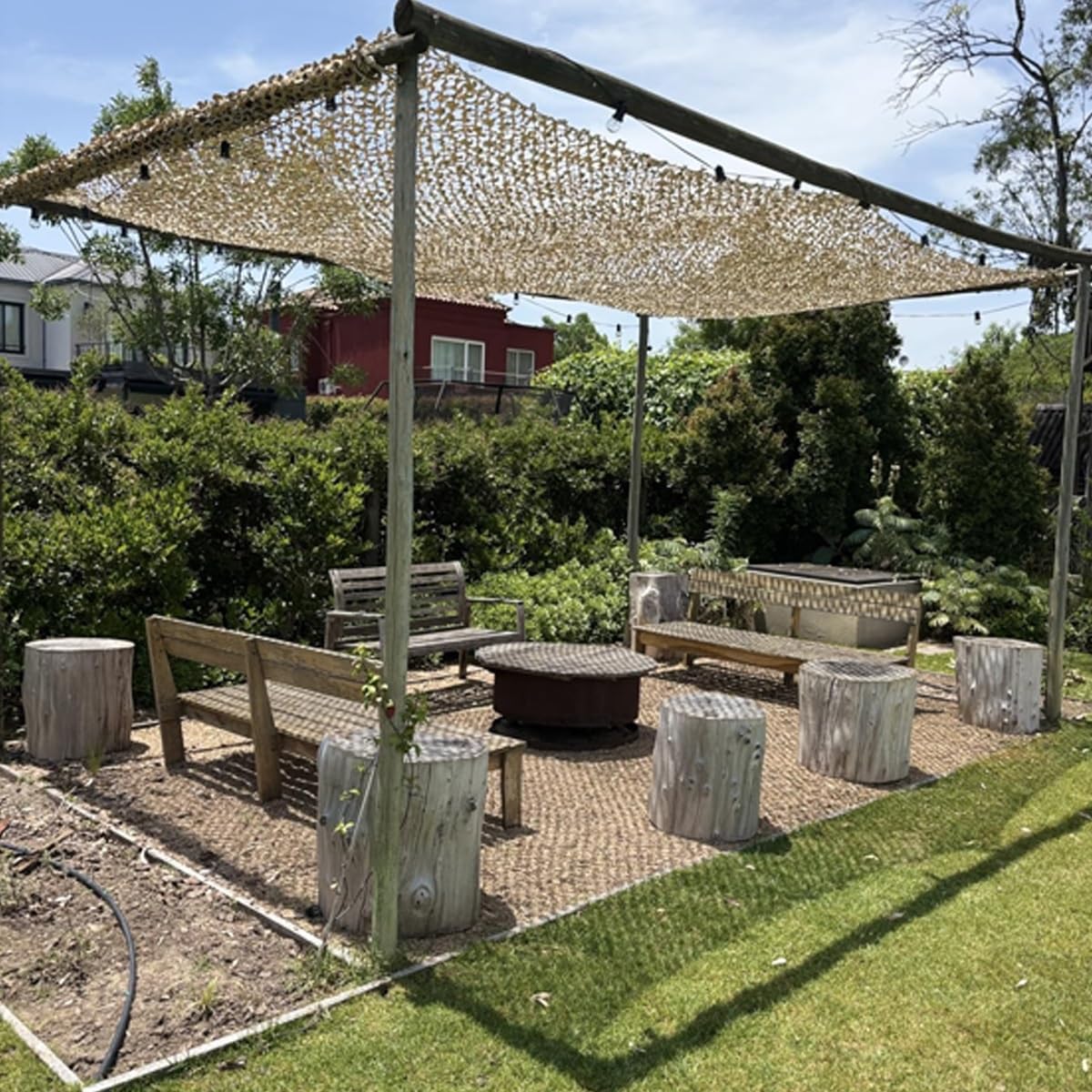Genérico Red De Camuflaje Selva Red De Sombra Militar Malla Protección De Privacidad Balcón Protección contra El Sol Y Viento para Observación De Aves Caza Pesca