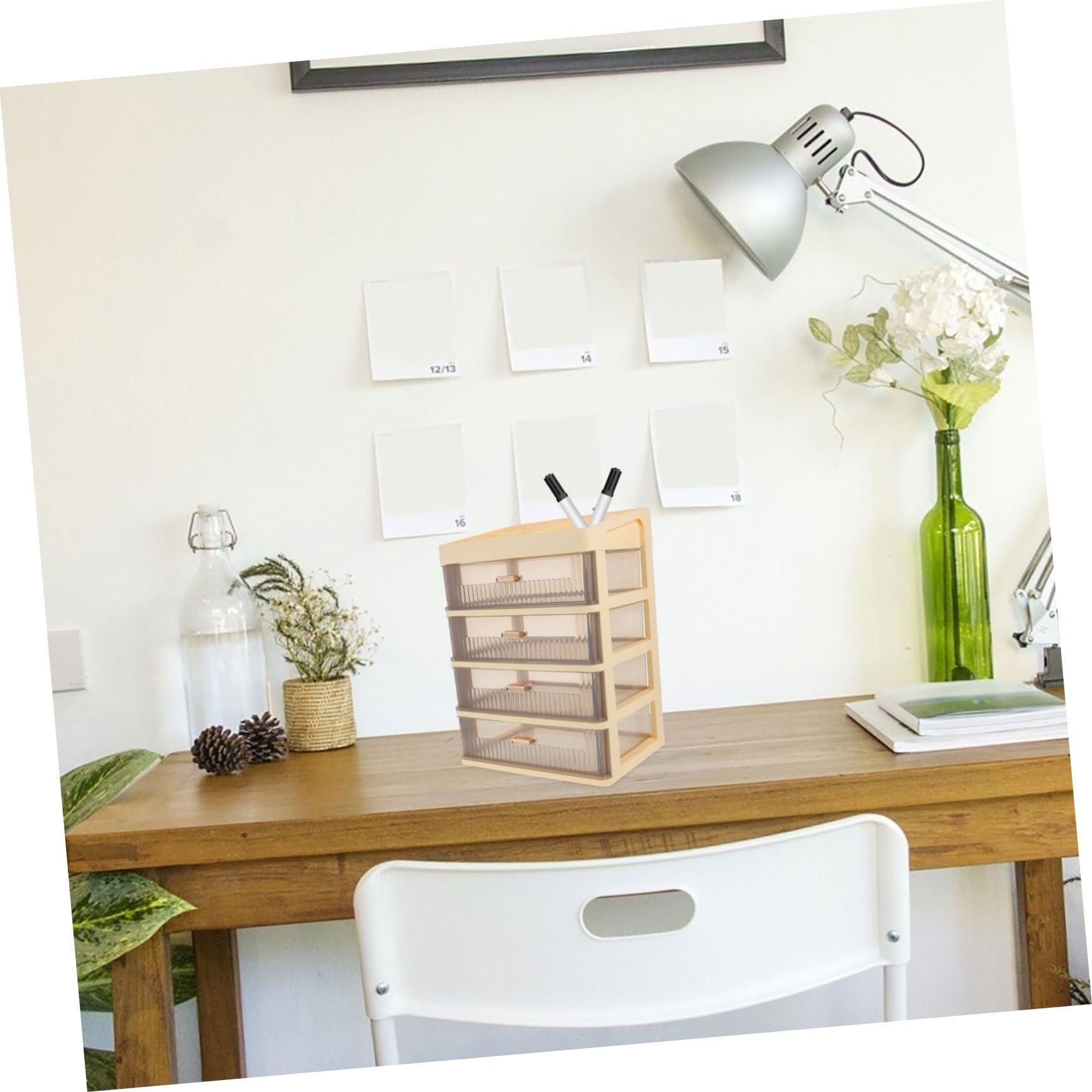 Cabilock Organizer Da Scrivania Con Cassetti Multi-livello Portaoggetti Da Tavolo Cassetto Porta Cancelleria e Cosmetici Materiale Resistente