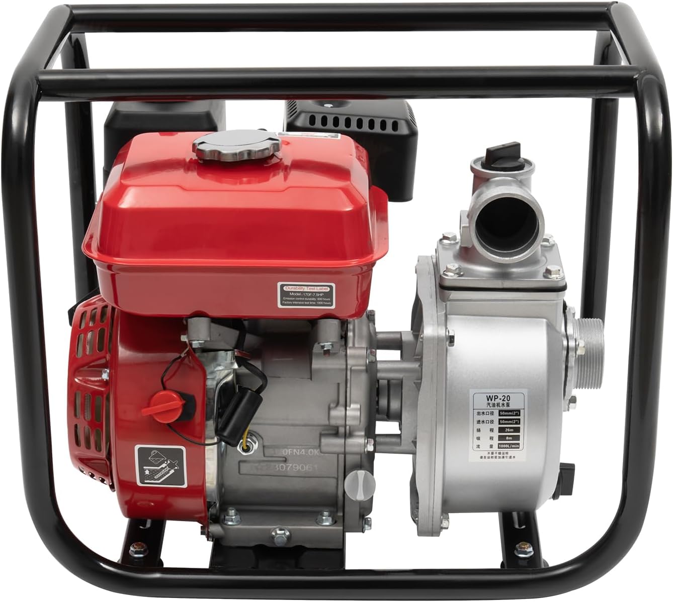 7.5HP 212CC Gasoline Engine Water Pump, 2inch Gas Powered Trash Water