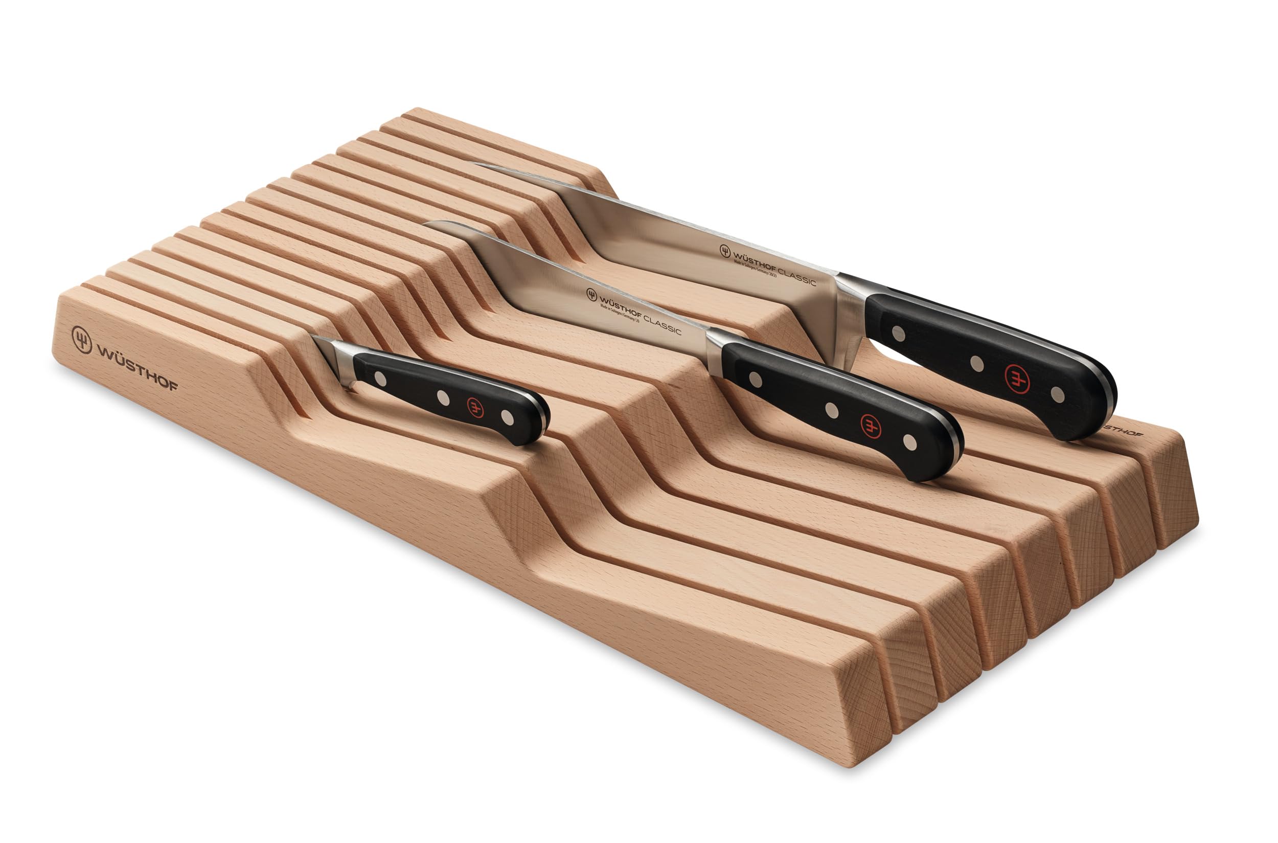 WÜSTHOF Schubladeneinsatz für 15 Messer, Buche, Beige
