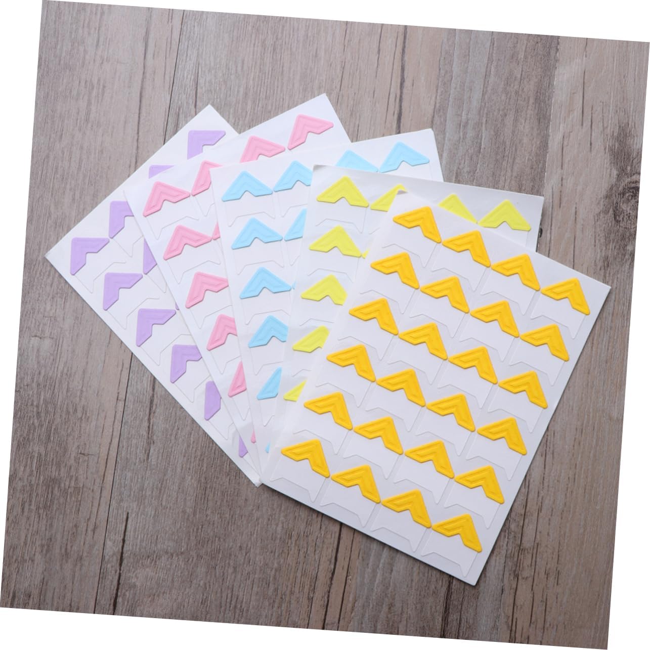 STOBOK 39sheets Photo Corner Stickers for Scrapbooking Multicolor Self-Adhesive Photo Corners for Album and Decoration Memory Books and Journals