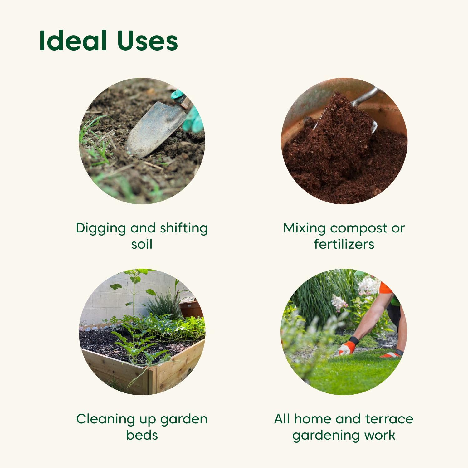 Kyari Garden Trowel for Gardening, Rust-Resistant Hand Mini Shovel for Planting, Digging & Transplanting, Small Garden Tool for Home Garden & Pots - Image 4 thumbnail