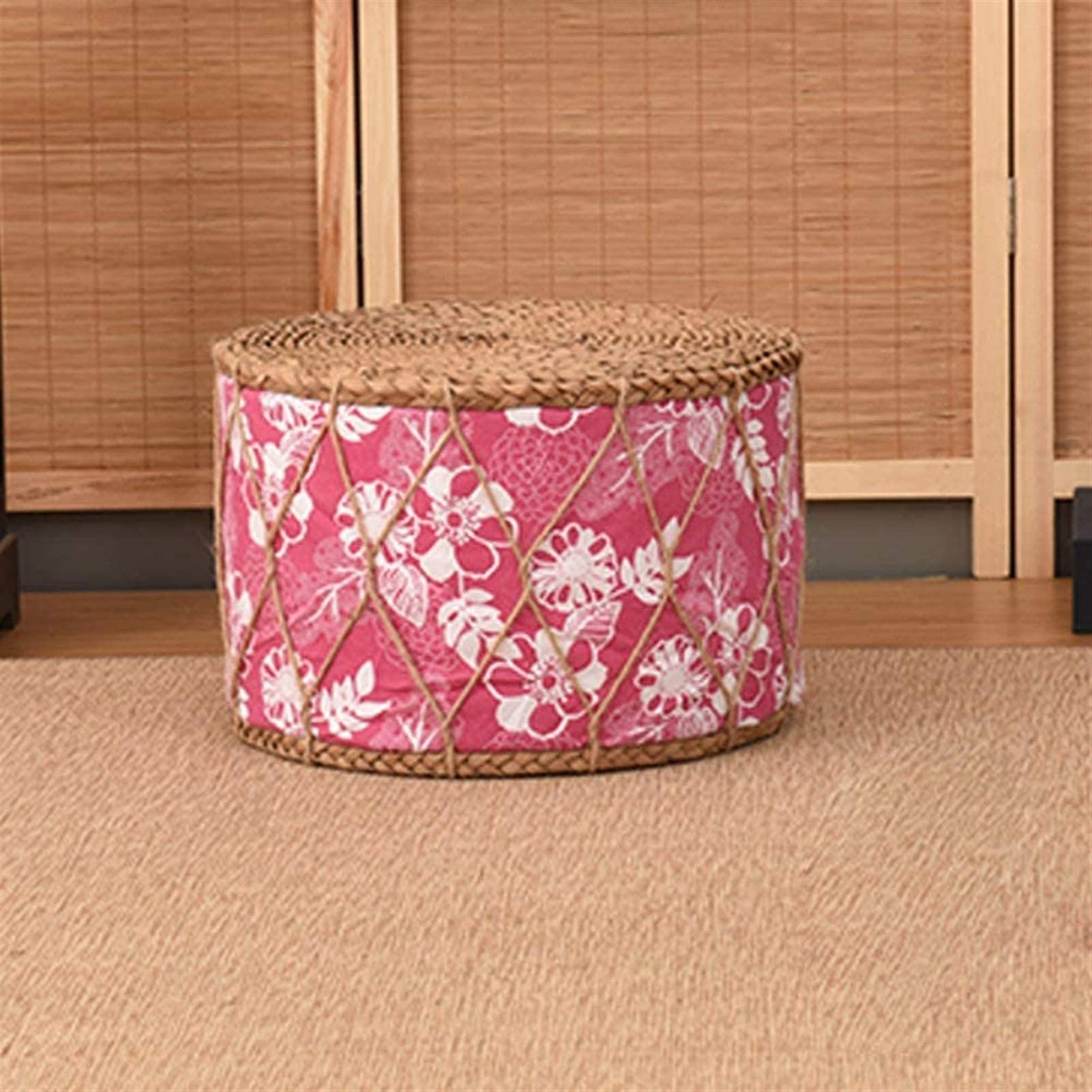 Pouf tabouret rond pour changer de chaussures sans se baisser