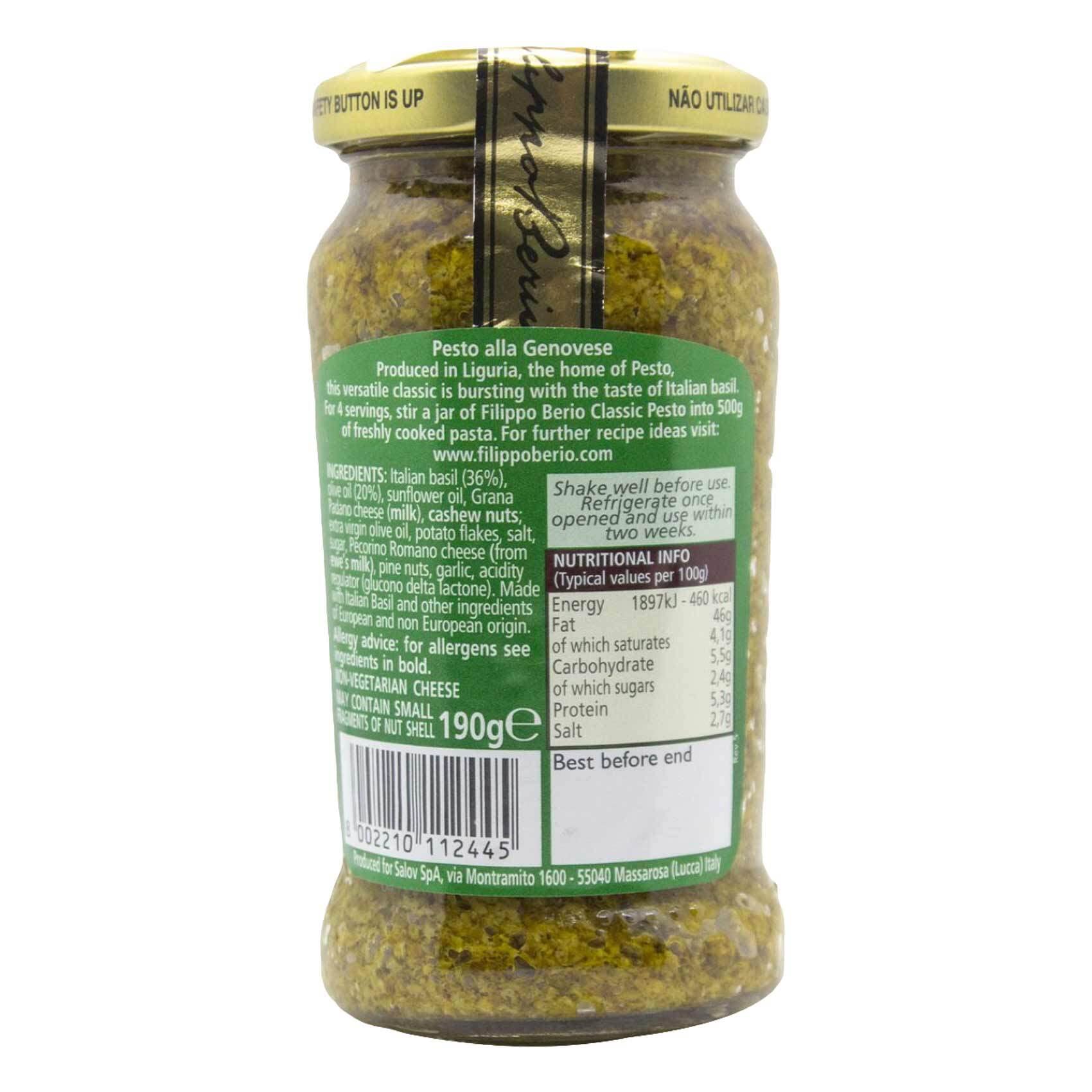 Filippo Berio, Pesto al pesto, pesto verde