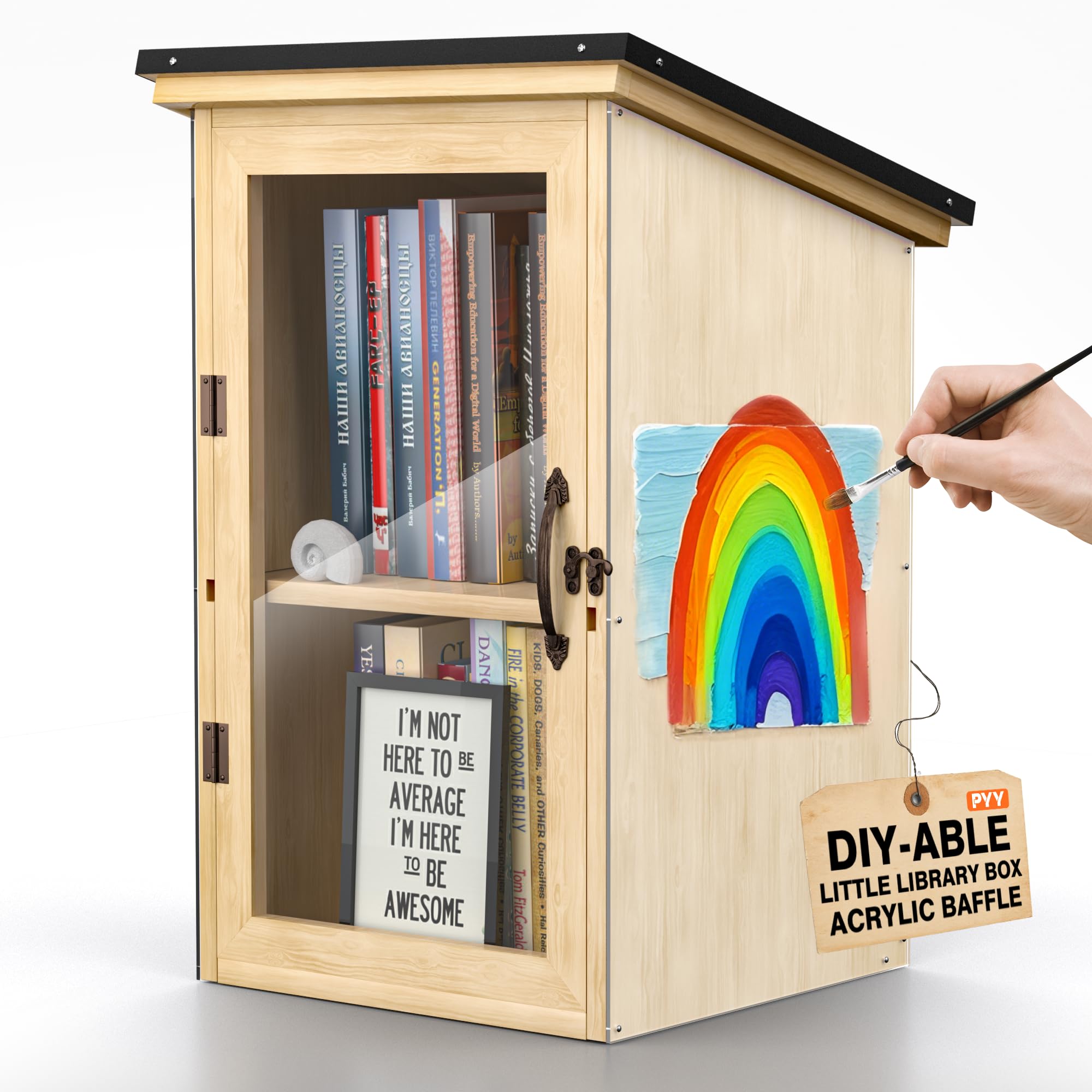 Snapklik.com : PYY Little Library Box Outdoor - Wooden Free Library ...