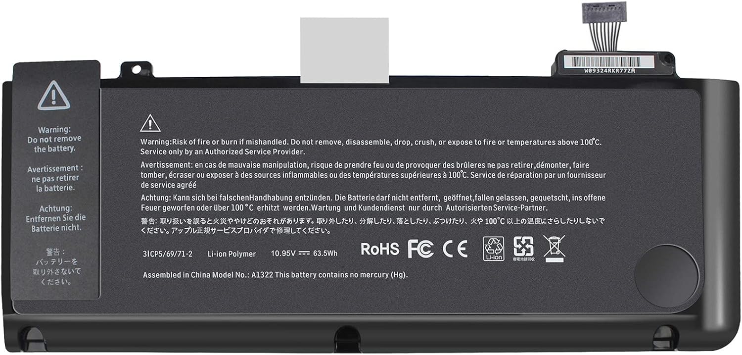 WeFly A1278 Battery A1322 Replacement Battery Compatible for Mac Book Pro 13 Inch (2009 2010 2011 2012 Year), EMC2326 EMC2351 EMC2419 EMC2555 EMC2554