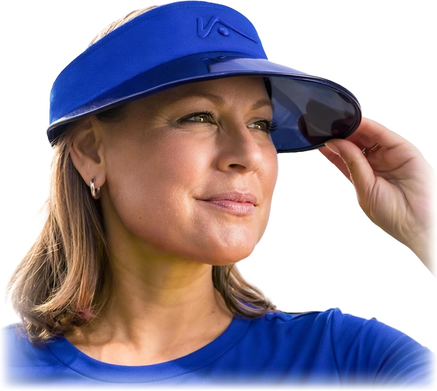 VISTO Transparent Brim Wide Brim Visor for Women - Obstruction Free Visibility, No Glare & Complete UV Sun Protection