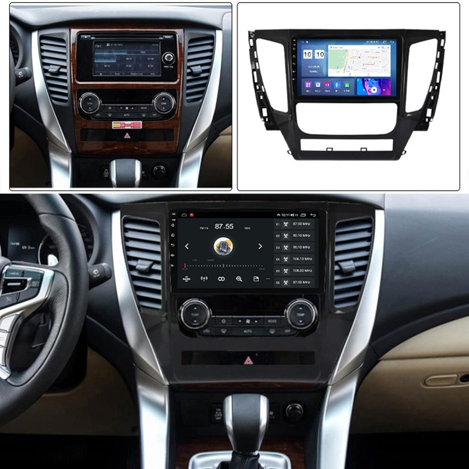 Android12 Car Stereo for Mitsubishi Pajero 2016-2018 9 Inch Touch Screen Car Radios Mp5 Player, with Bluetooth, SWC, GPS Navi, USB, Portable Car Radio
