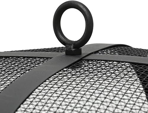 Miniatura 9 de MoNiBloom Fogata de leña de 38 pulgadas para patio trasero, mesa redonda de metal para calefacción al aire libre y parrilla de cocina para jardín,