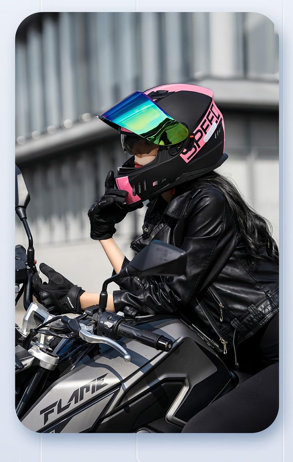 Kask szczękowy dla motocyklistów, integralny kask motocyklowy z certyfikatem ECE 2206, integralny kask motocrossowy, do jazdy po ulicy, uniseks, rozmiar A, rozmiar L (58-59 cm)