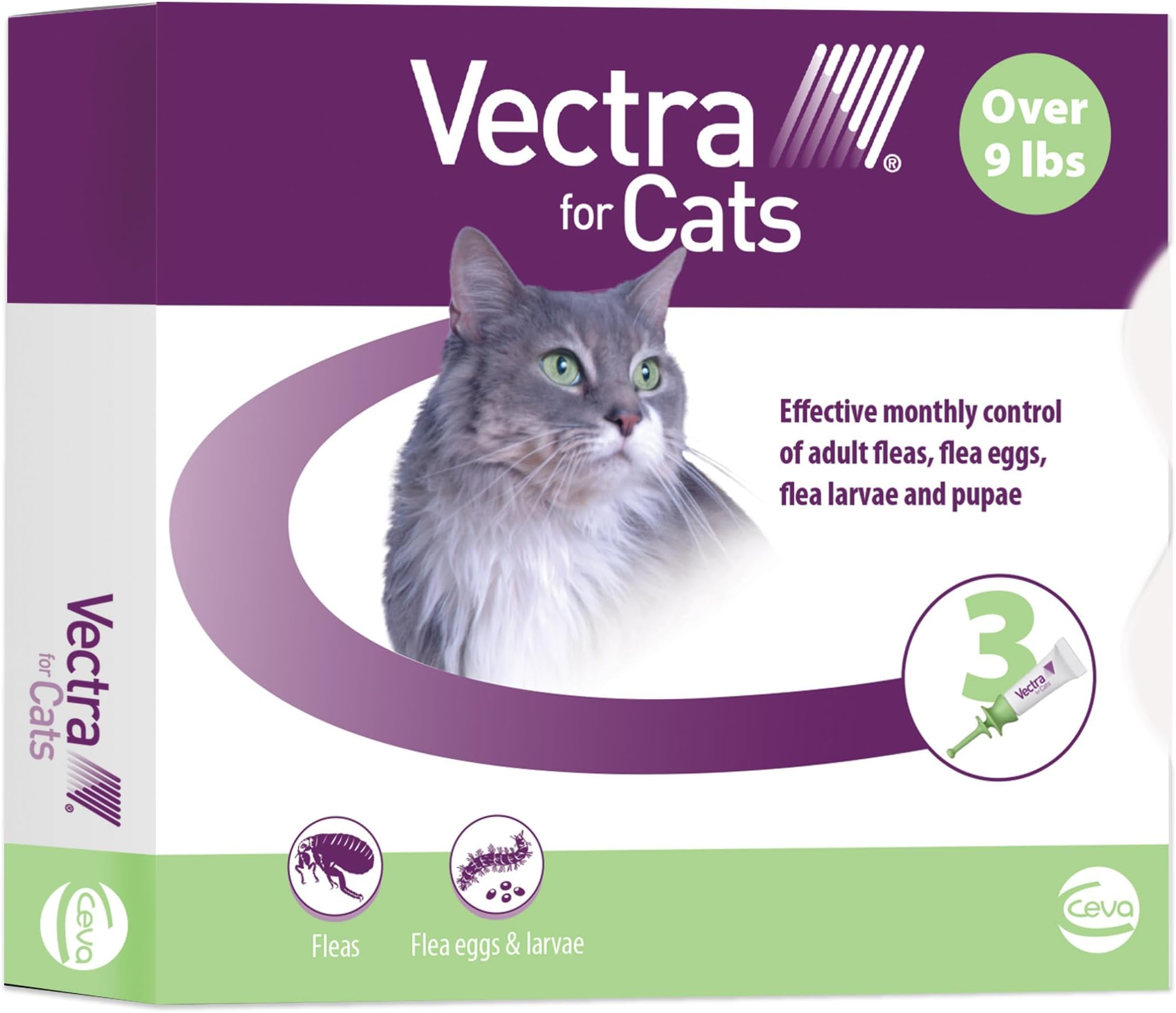 for Cats Flea Treatment & Prevention for Large Cats (Over 9 lbs.) 3-Month Supply