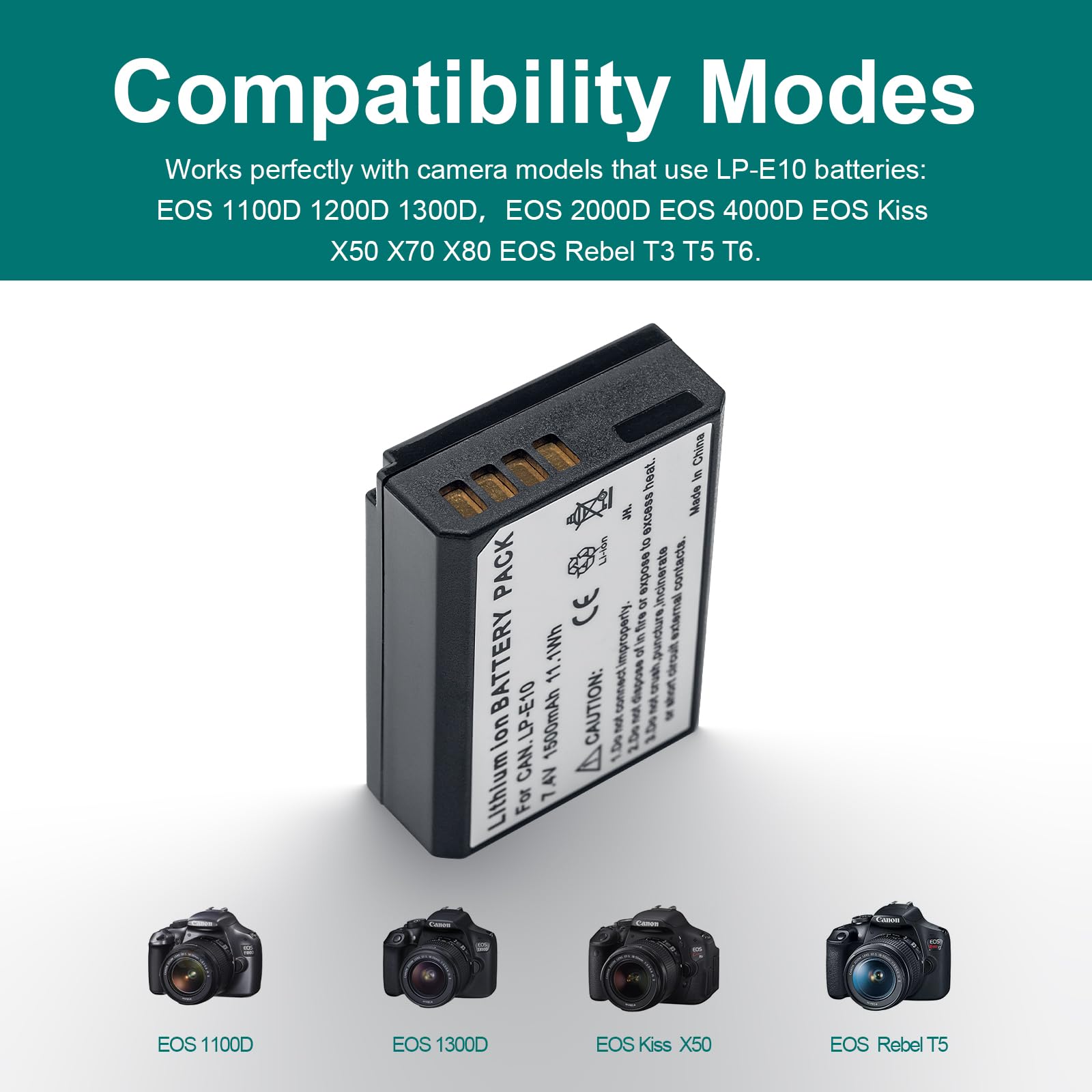 Blumax - Batteria Di Ricambio Per Canon LP-E10, 1020 MAh - Foto 10