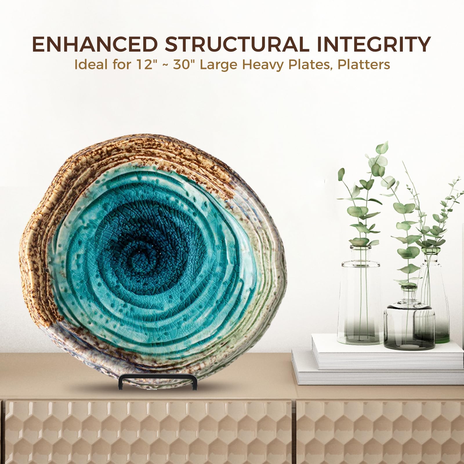Snapklik.com : Large Plate Holder Display Stand - 10 Inch Tall Plate