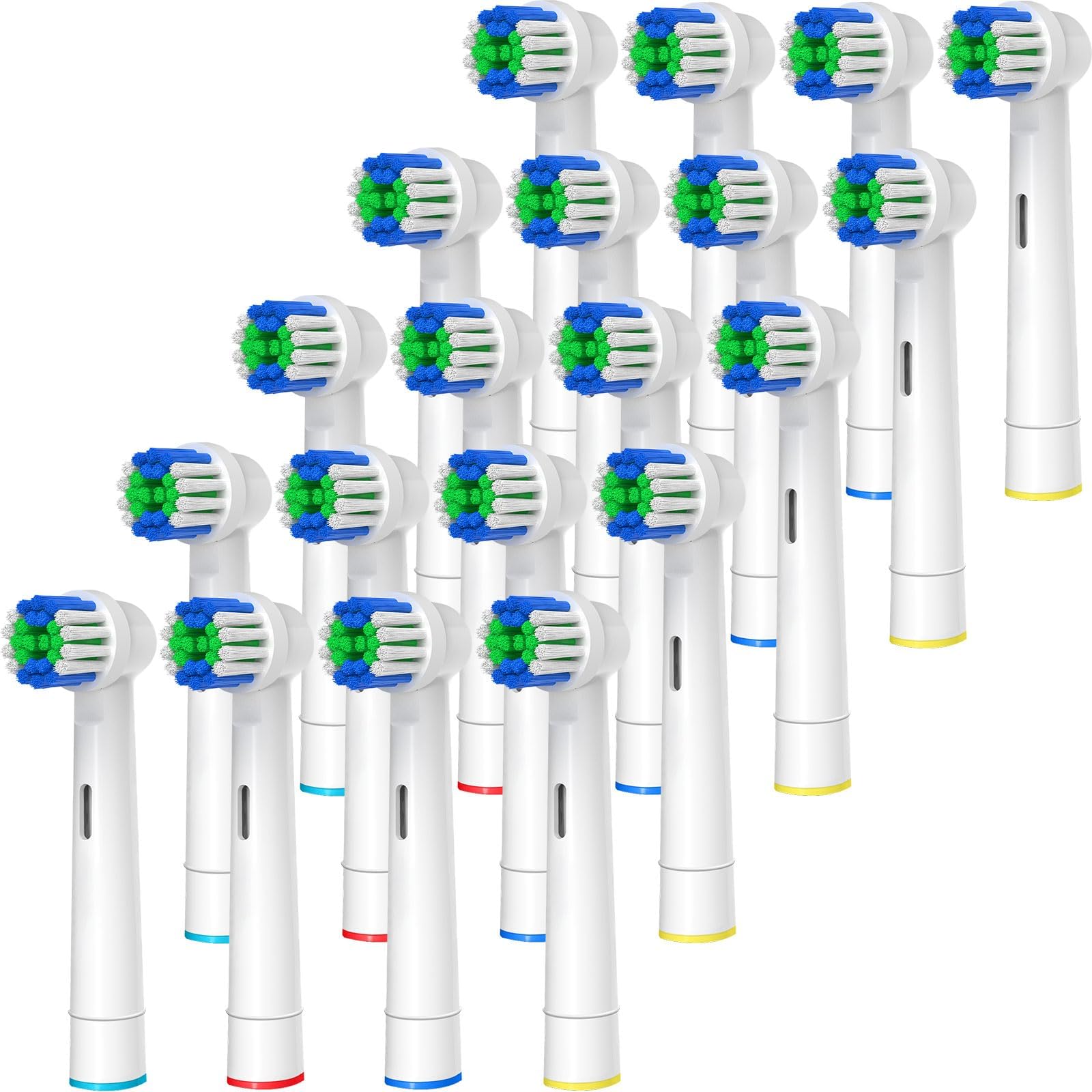 Replacement Toothbrush Heads Compatible with Oral B Braun 20 Pcs | Professional Electric Toothbrush Heads for Oral B Replacement Heads Refill Pro 500/1000/1500/3000/3757/5000/7000/7500