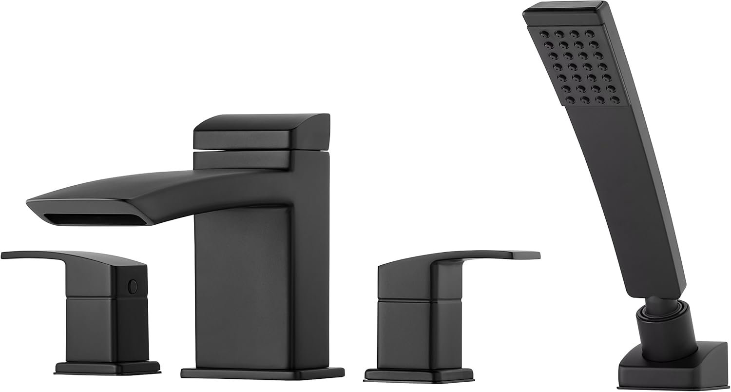 Pfister LG64-D1B Kenzo Roman Tub Trim Kit 1.8 gpm Matte Black