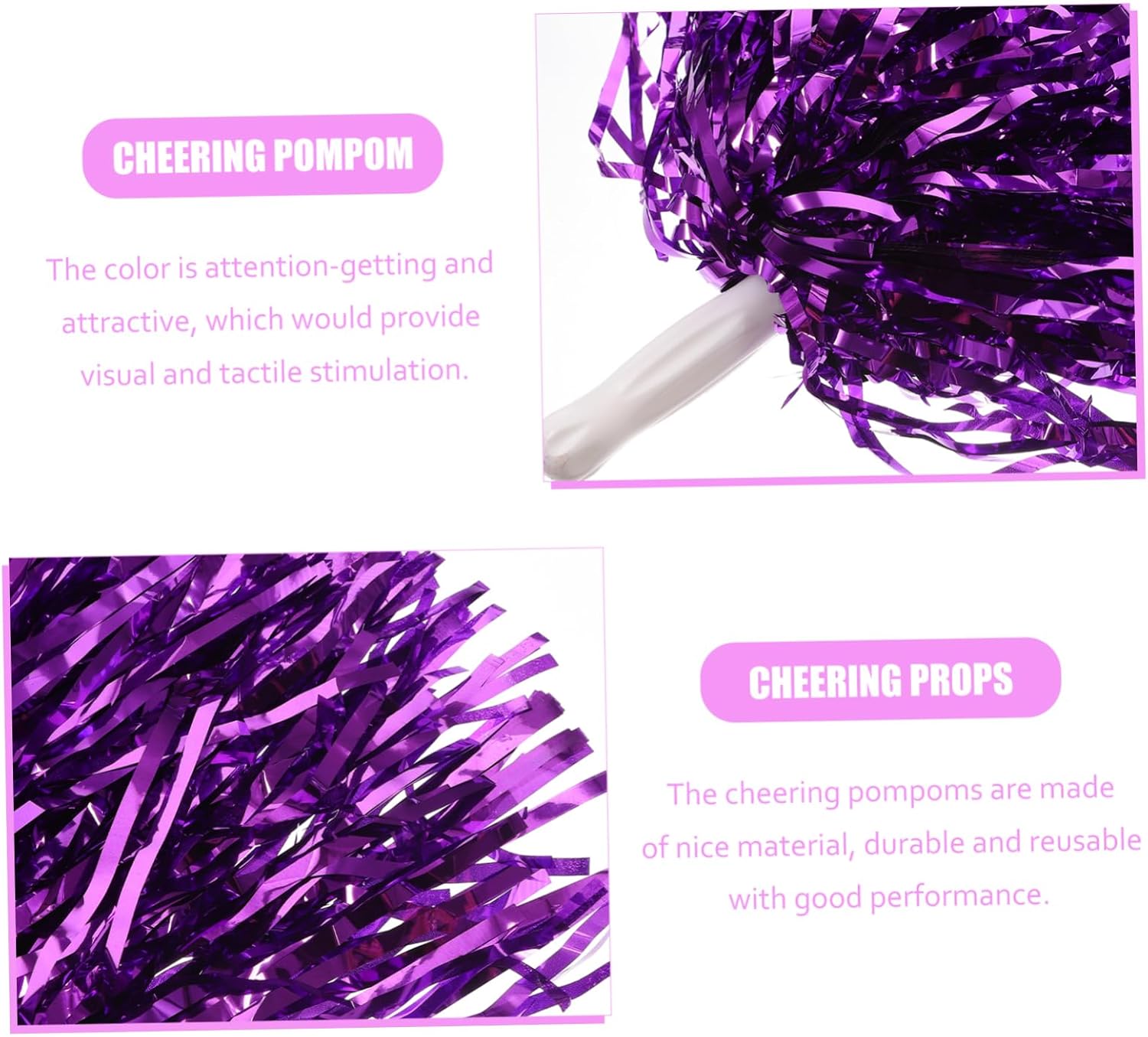 BESPORTBLE 16pcs Cheer Pom Poms Bulk Craft Balls for Girls Cheerleading Hand Flowers Team Cheerleading