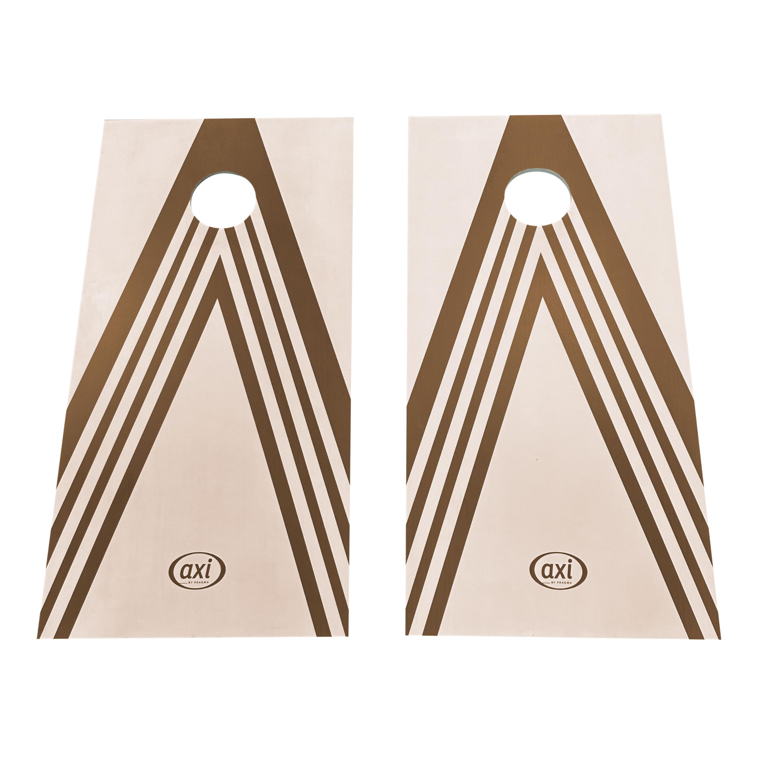 AXI Cornhole-Set Plus mit 2 Holzbrettern - Beanbag-Wurfspiel für drinnen und draußen - inklusive 8 Cornhole-Säckchen und Tragetasche - zusammenklappbares Holzbrett - Gartenspiel.