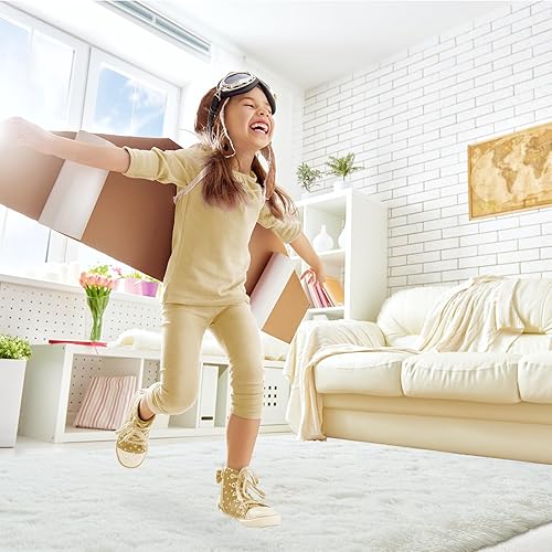 Miniatura 3 de Toneed - Alfombra suave y moderna para dormitorio de niños y niñas, dormitorio universitario, habitación del bebé, alfombra decorativa