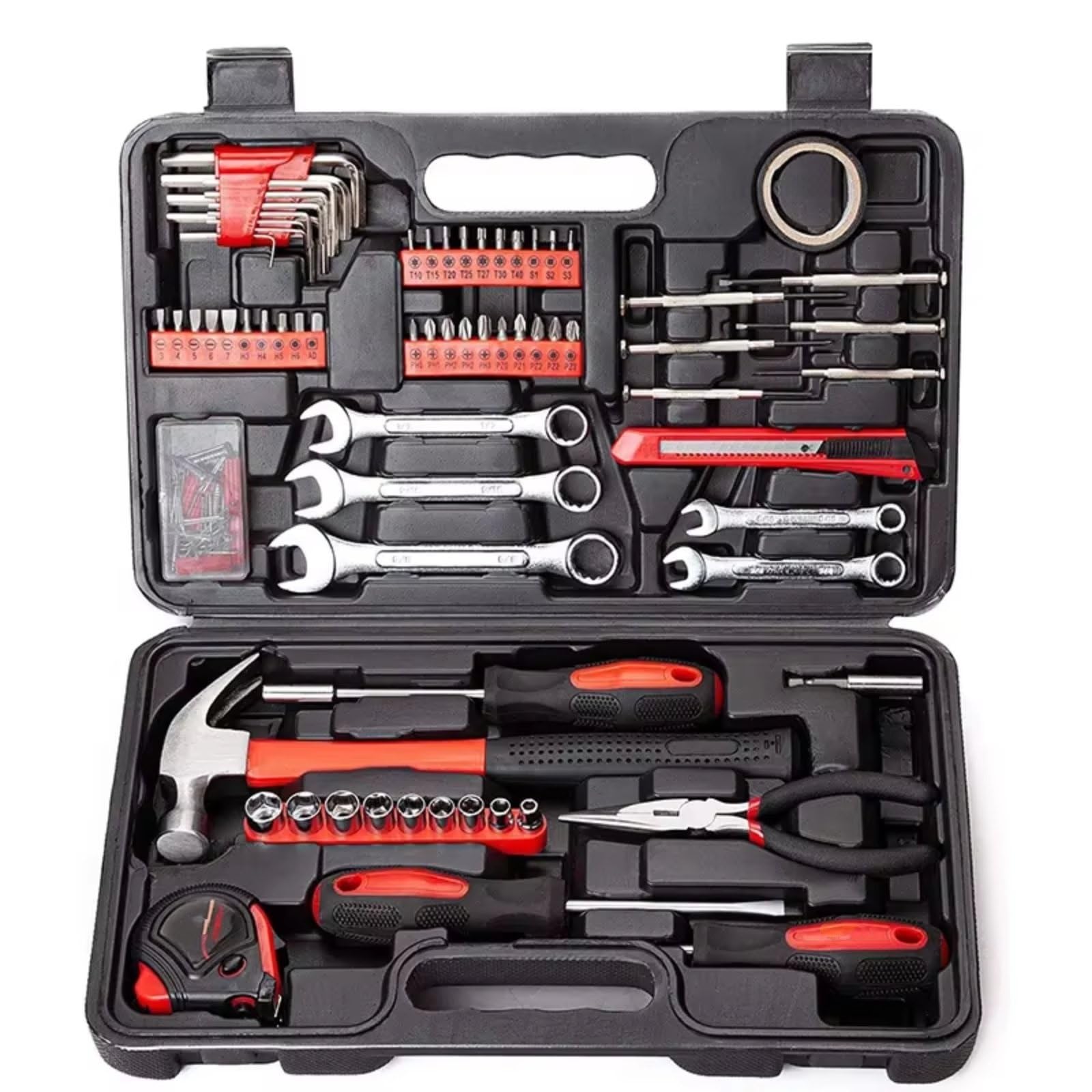 Chiavi a Cricchetto Set Di Attrezzi Per Auto E Casa Da 148 Pezzi Kit Multifunzionale Per Gli Appassionati Di Auto Riparazioni Domestiche Fai Da Te E Manutenzione Quotidiana