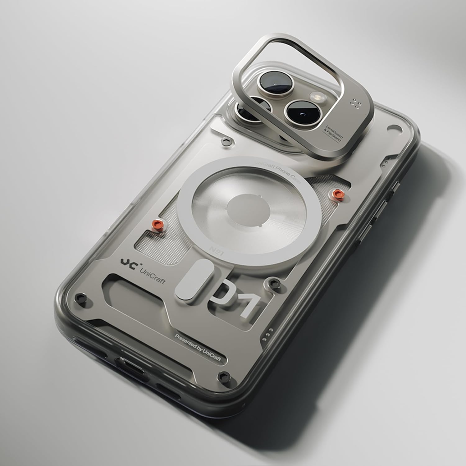 No.01 for iPhone 15 Pro Max Case | Ti Alloy | LensGurad | Compatible with MagSafe