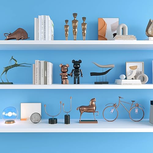 Miniatura 6 de VEELIKE Papel tapiz grueso azul claro despegable y adhesivo para dormitorio, habitación de niños, baño, cocina 15.7''x354'' Papel de contacto azul