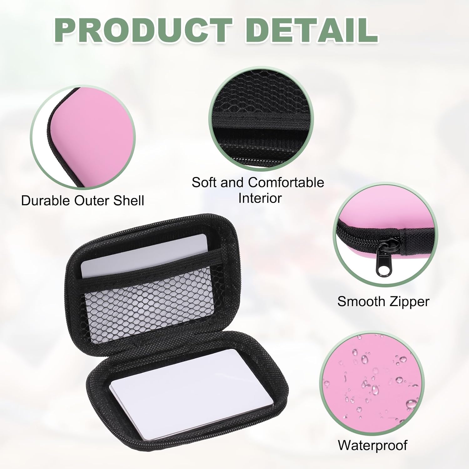 2Pcs Card Game Case Soft Cloth Playing Waterproof Pink image 3