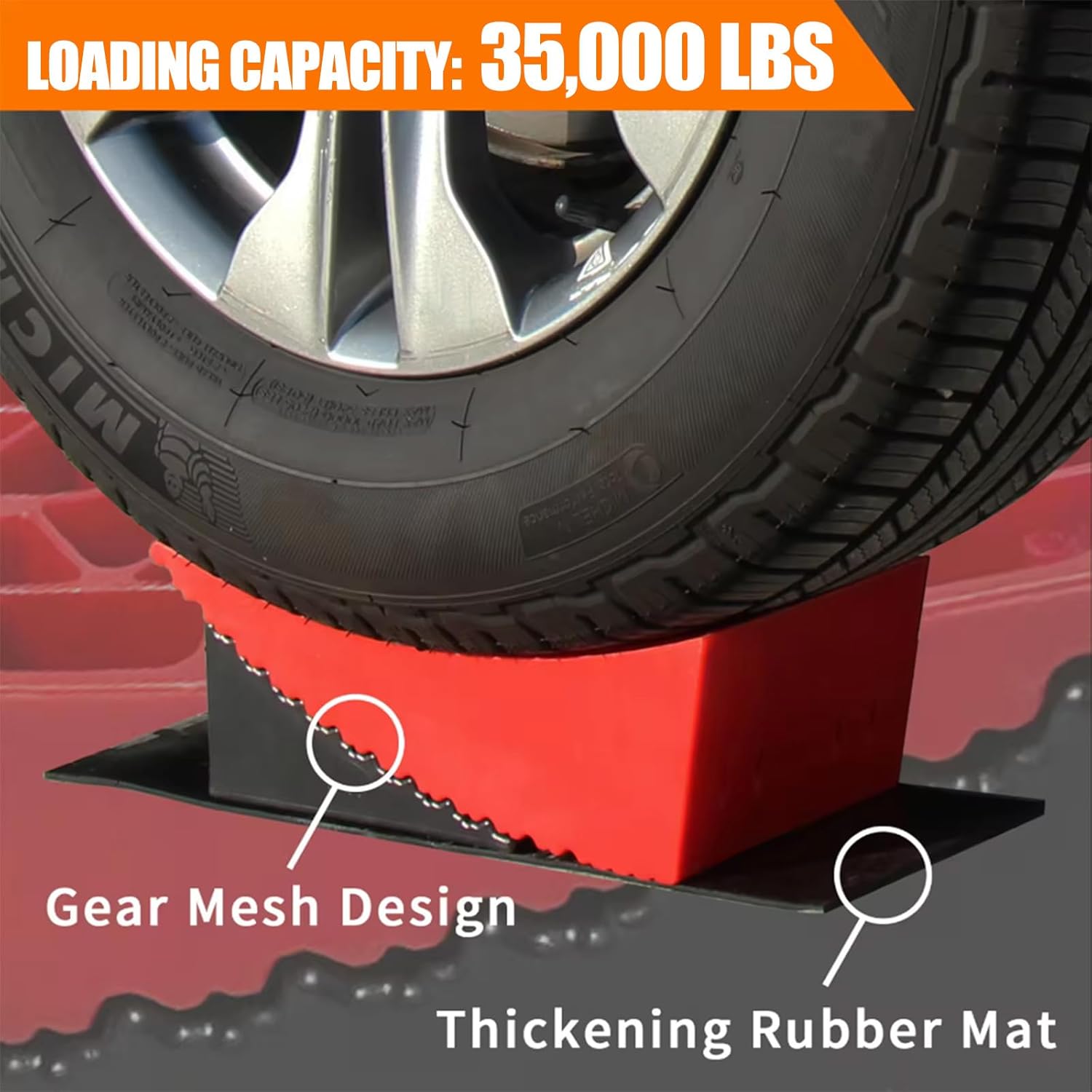 AUTOXBERT 2 Pack RV Leveling Blocks Truck Wheel Chock Parking Trailer Leveler Block for Camper System Travel Curved Trailer Aid Accessories