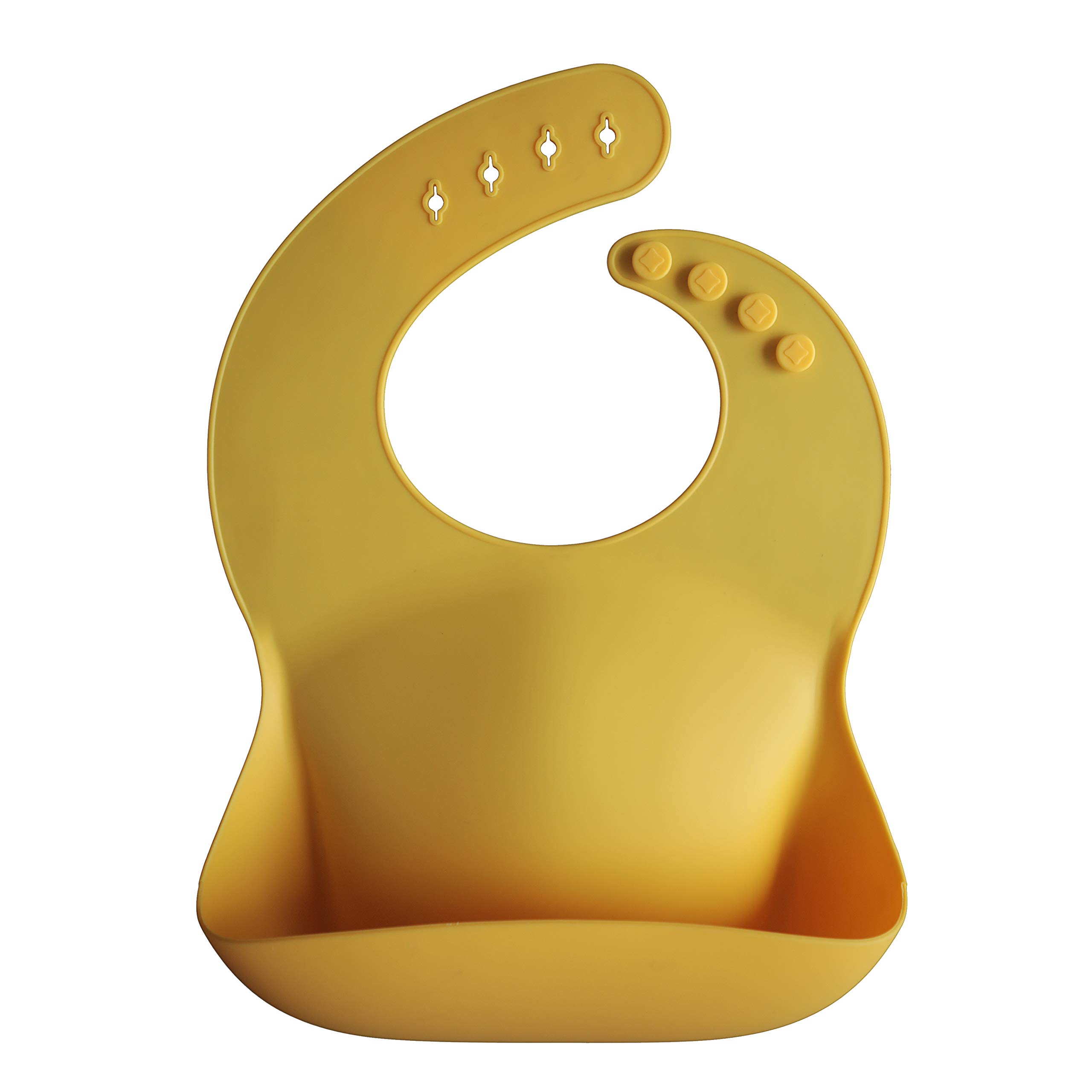 Mushie Baby Silicone Bib | Adjustable Fit Waterproof Bibs | Easy Wipe Baby Feeding Bibs | 4 Adjustable Sizes with Deep Front Pockets | 100% BPA and Phthalate Free — view 26