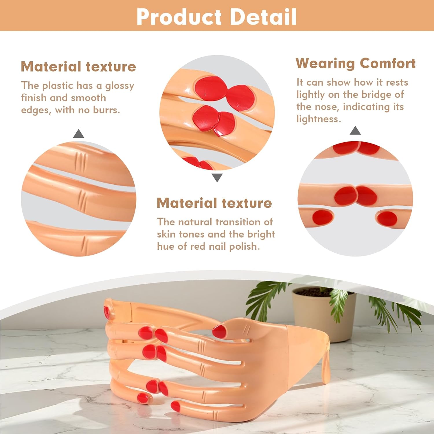 Funny Finger Glasses Prank Gag Gift - Crazy Sunglasses,Hands Blindfold Sunglasses for Halloween Costumes, TikTok Challenges & Costume Parties Gag Gifts for Men/Women - Image 7