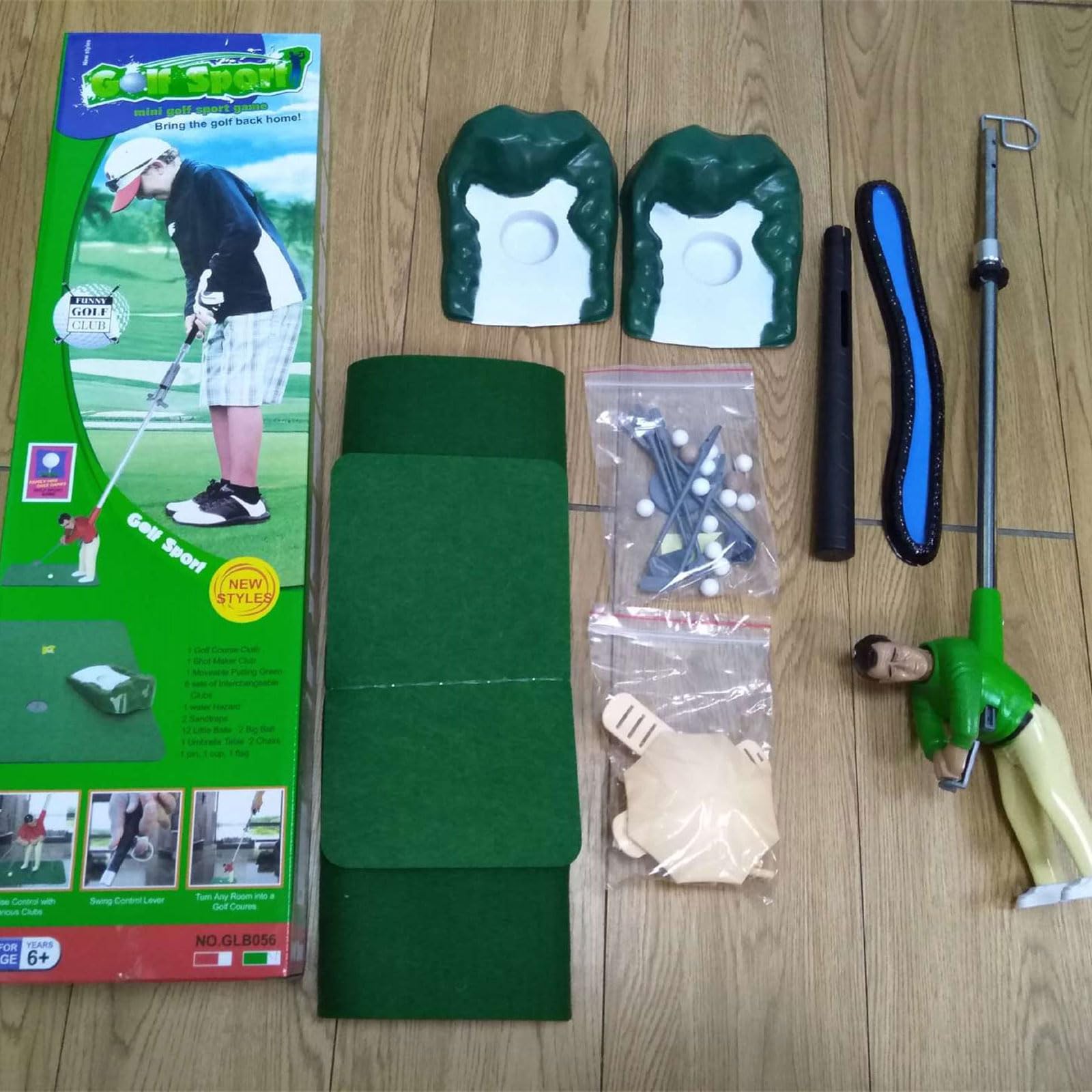 Minitype - Jeu de golf d'intérieur - Jeu amusant - Ensemble d'accessoires de golf Minitype