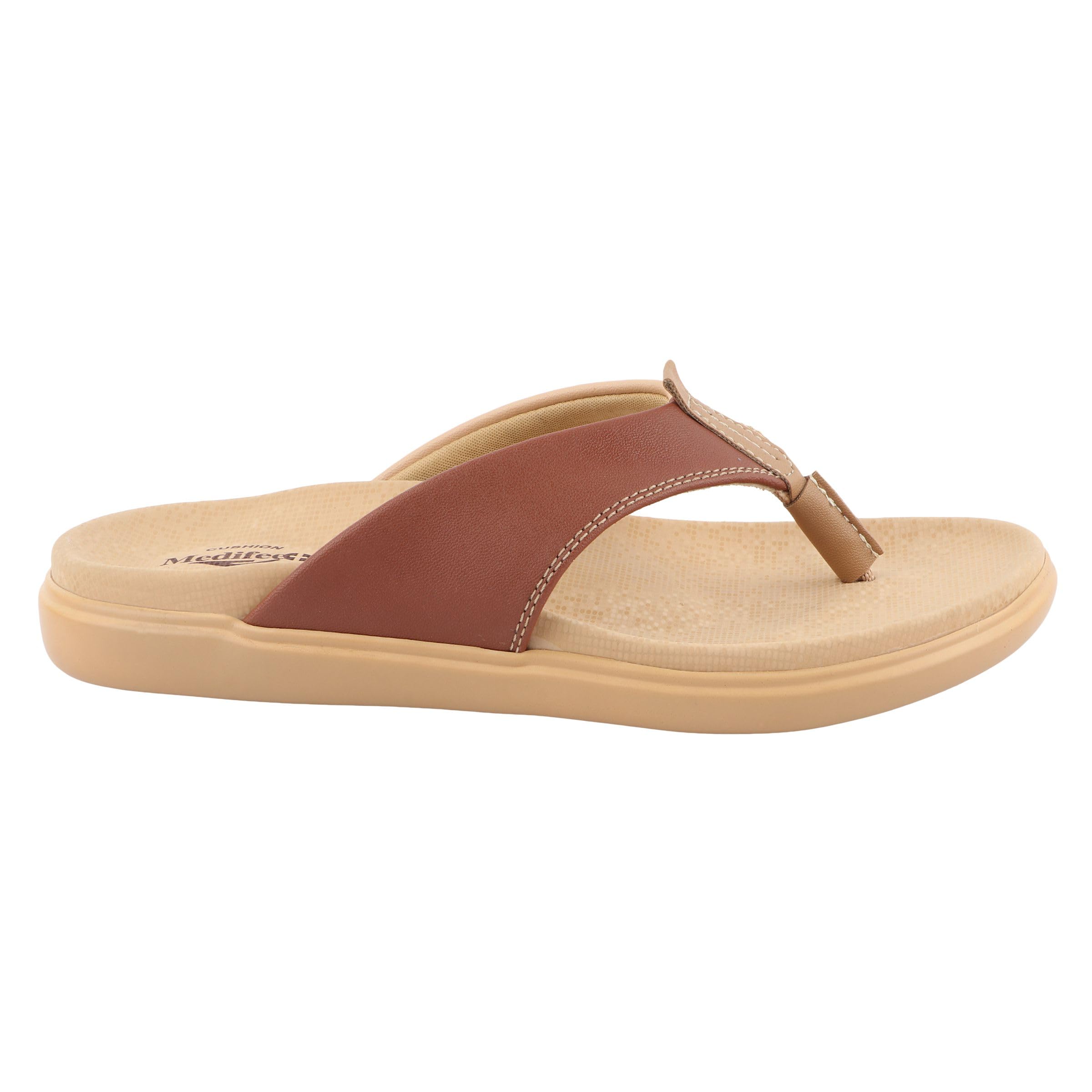 Medifeet Womens Leather Thong Slippers (TANBEIGE, numeric_7) (B0C8YZHTB9) Amazon Price History, Amazon Price Tracker