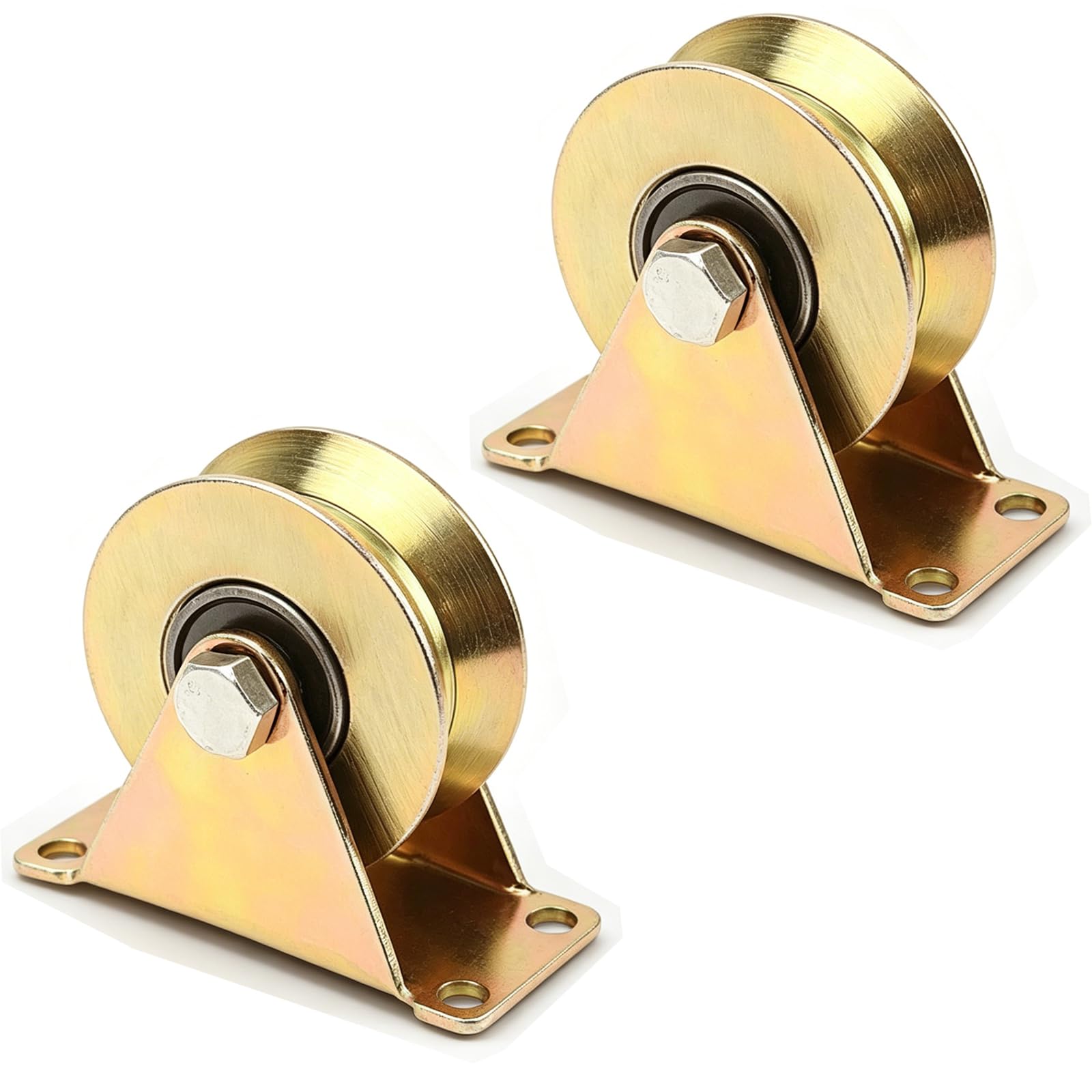 Lyplus Heavy Duty 3-Inch V-Groove Caster Wheels - Load Capacity 1105 Lbs,Smooth Rolling with Double Bearings for Industrial Machines, Sliding Gates, and Wire Rope Rails (2 Pack) — Amazon image 9