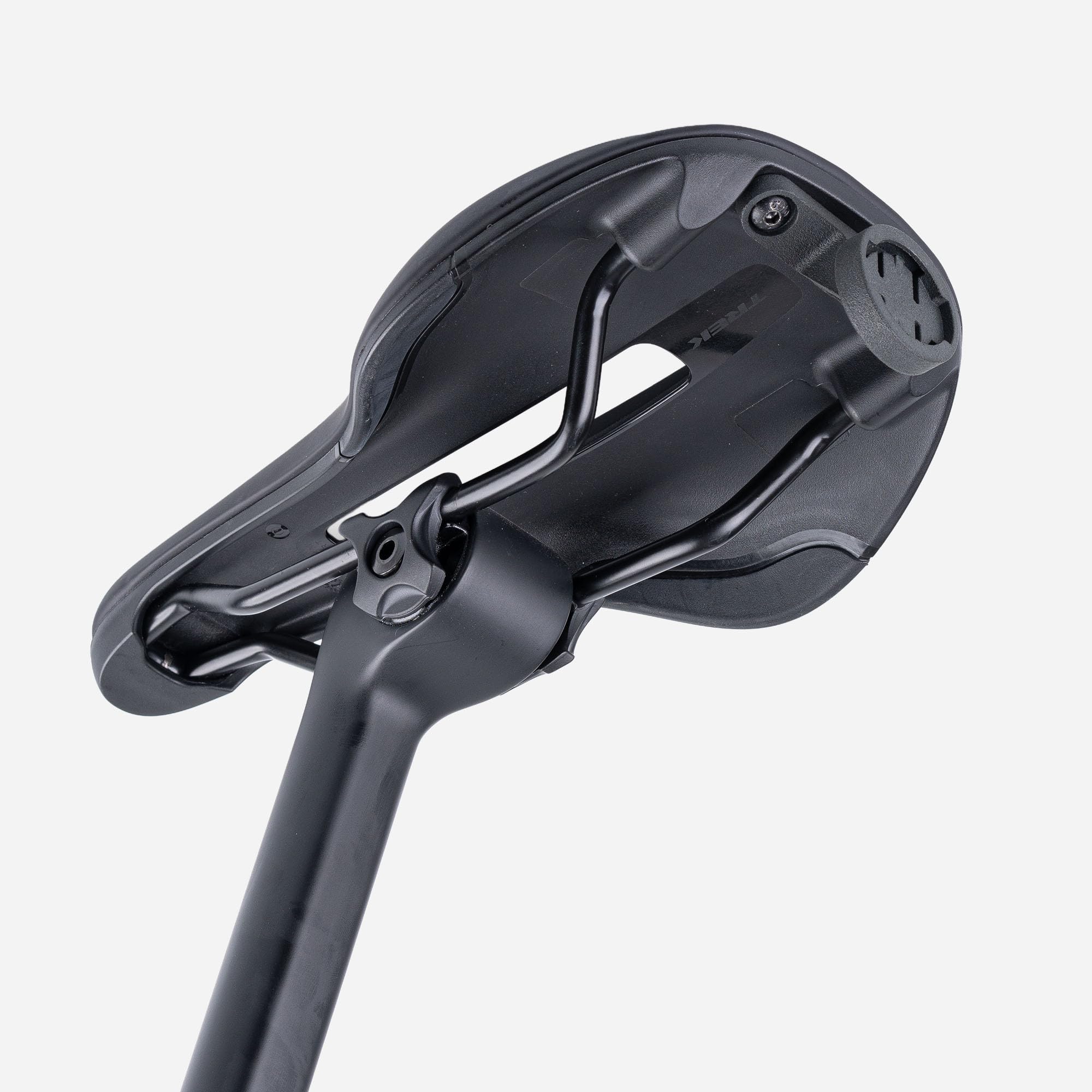 Soporte para Debajo del Sillín - para GPS - Impreso en 3D en Fibra de Carbono, Soporte para luz de Bicicleta para Bontrager/Trek Sillín, Compatible con Garmin Varia 515, tamaño S