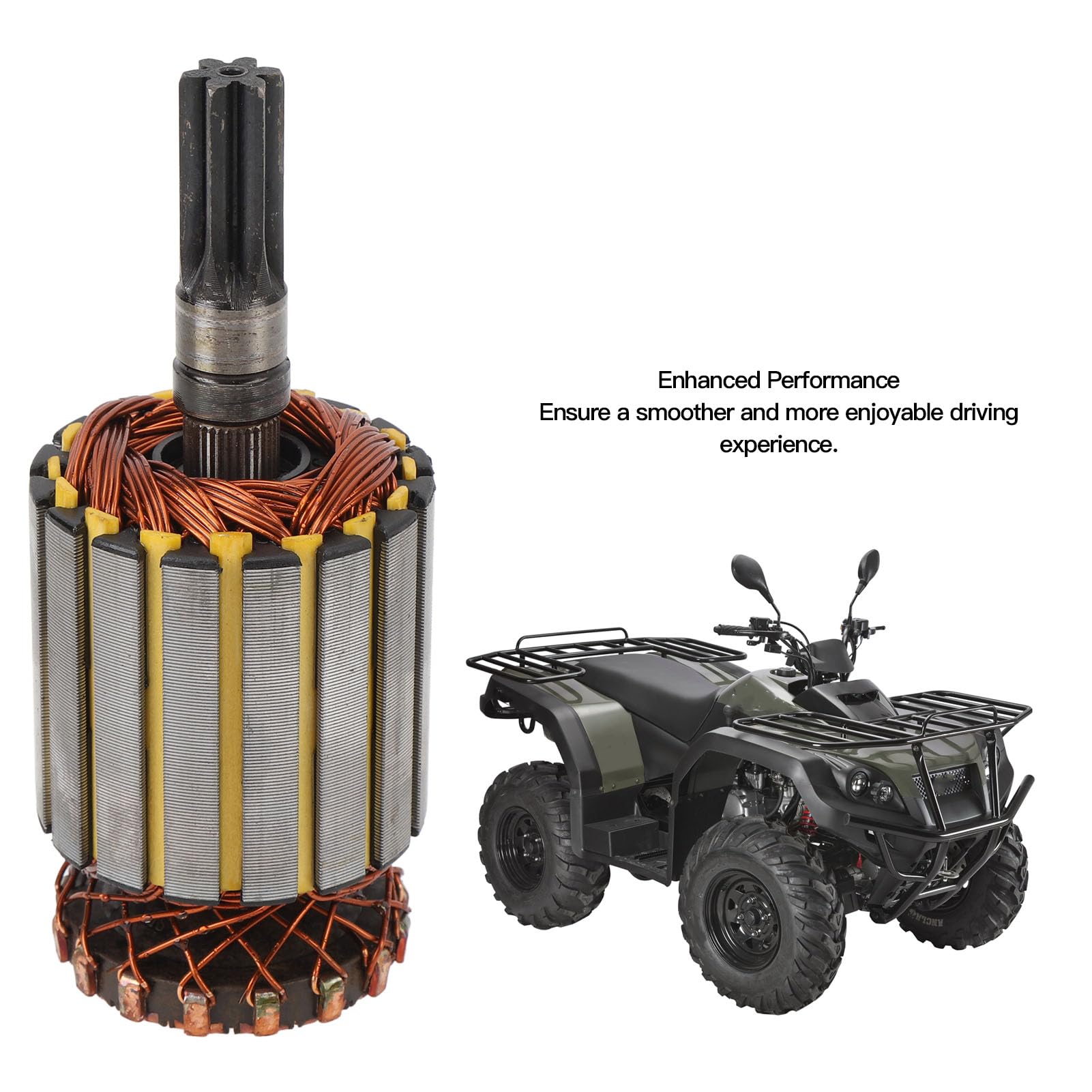 VOBOR Wirnik Silnika Wyciągarki, Wirnik Silnika Wyciągarki DC12V Metalowy, łatwy w Montażu, Wirnik Silnika Wyciągarki do Wyciągarki ATV 3000lb 4X4