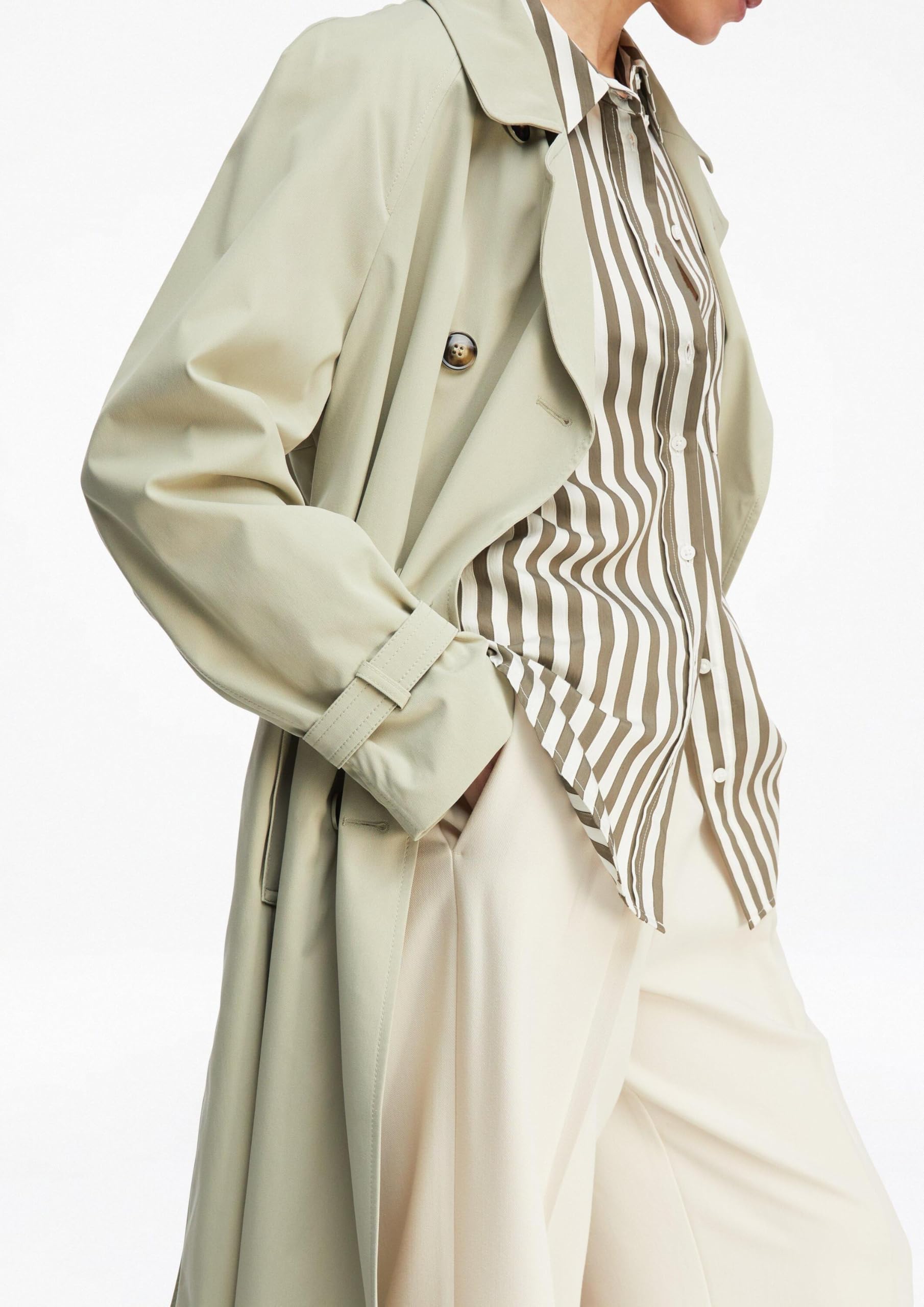 COMMA Klassischer Trenchcoat mit Bindegürtel