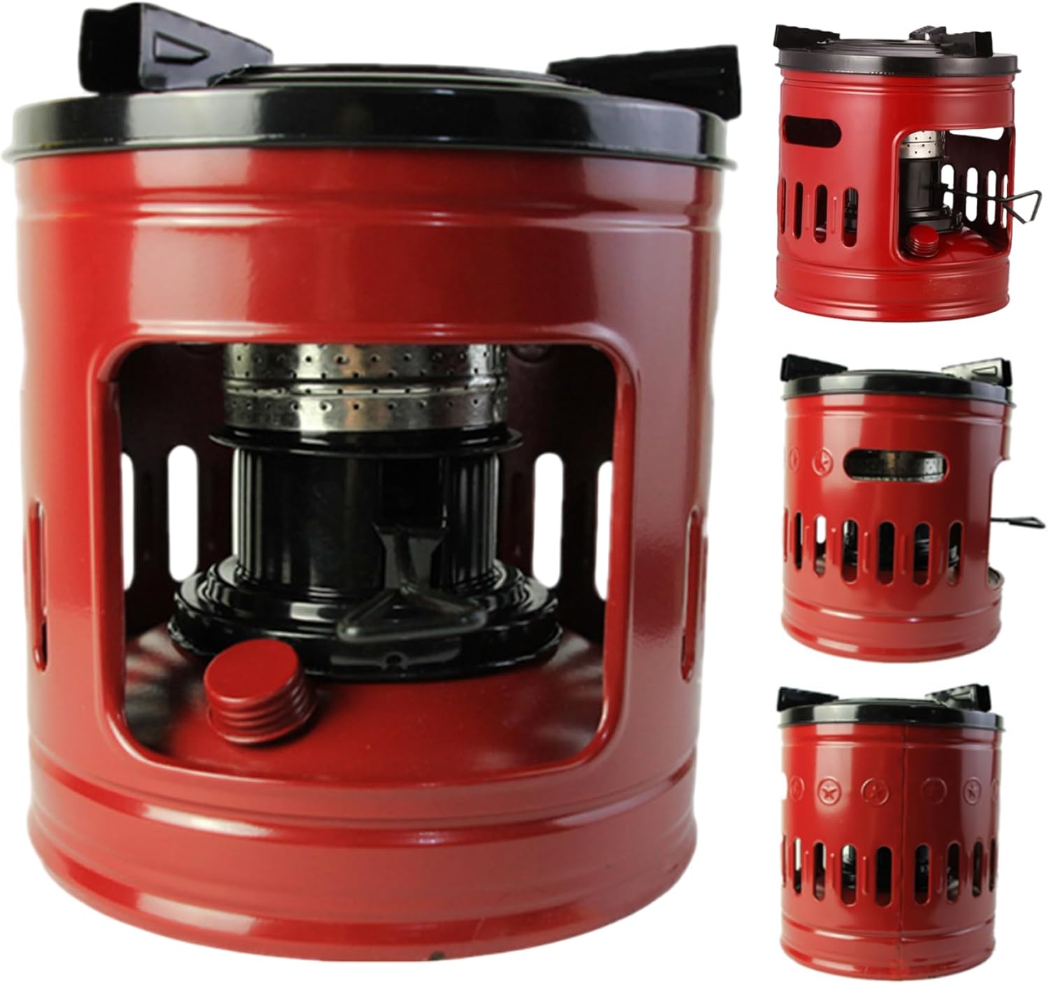 8.3x8.7" Mini Kerosene Heater Stove, 8 Cotton Wick Windproof Portable Indoor Burner Camping