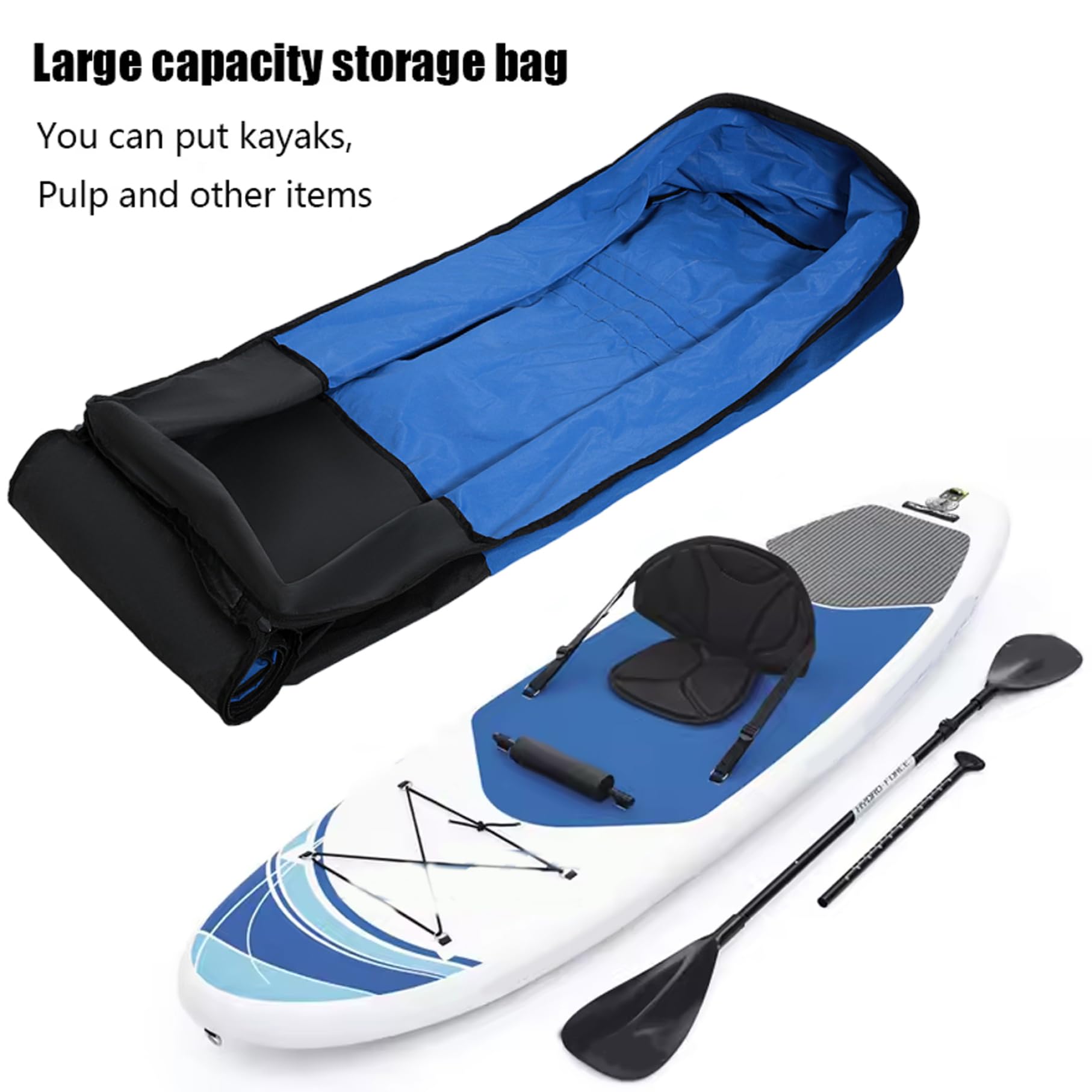 Paddle-Board-Rucksack mit Sitz, 900D-Oxford-Stoff, Surfbrett-Tasche für Reisen, große Paddleboard-Tasche für Schlauchboote und Ausrüstung, 91, 4 x 43, 2 x 30, 5 cm