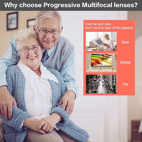 Miniatura 4 de Vepiant Progressive Multifocus Reading Glasses Blue Light Blocking Multifocal Computer Readers for Men and Women Eyeglasses