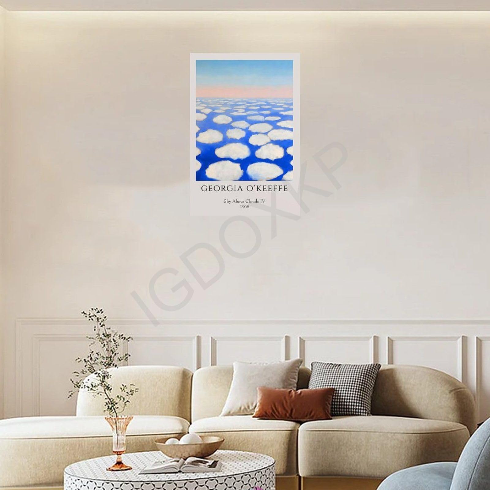 TOYOCC Georgia O'Keeffe- Sky Above Clouds IV Abstract Art Poster