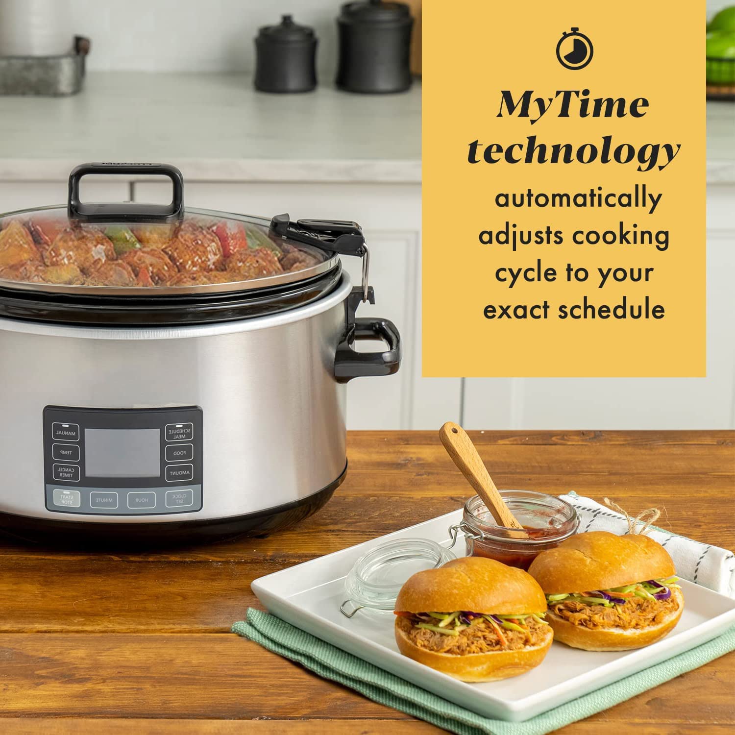 Snapklik.com : 7-Quart Electric Slow Cooker - Locking Lid And Auto ...