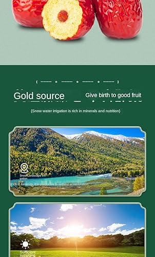 Zercumm Auténtico gris seco azufaifo rojo dátiles 17.64 oz carne lavada gruesa huerta dulce del desierto