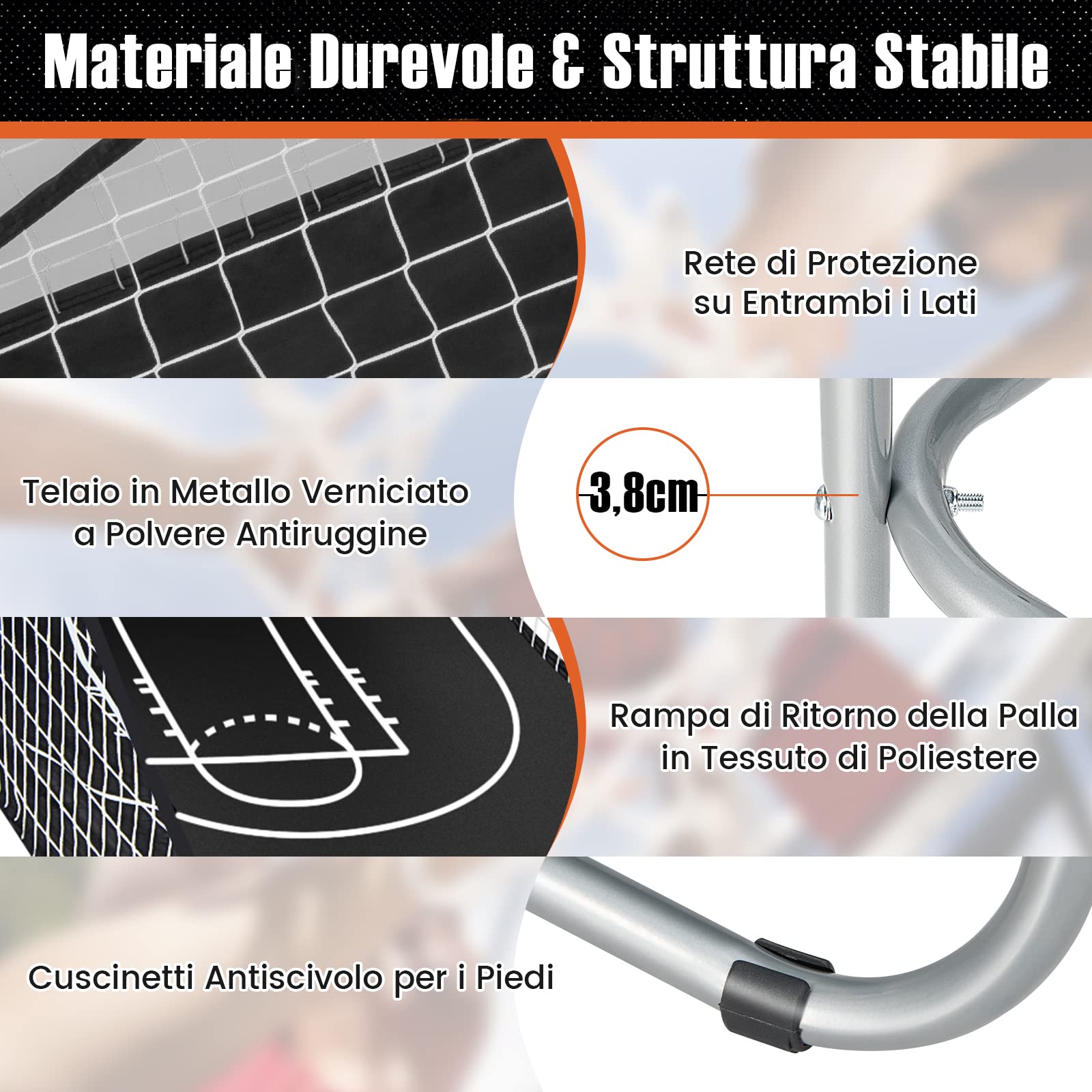 COSTWAY Macchina da Pallacanestro Elettronica, Canestro Basket da Camera a Doppio Tiro Pieghevole con Punteggio Elettronico, 4 Palle, 8 Modalità di Gioco e 2 Canestri (Bianco)