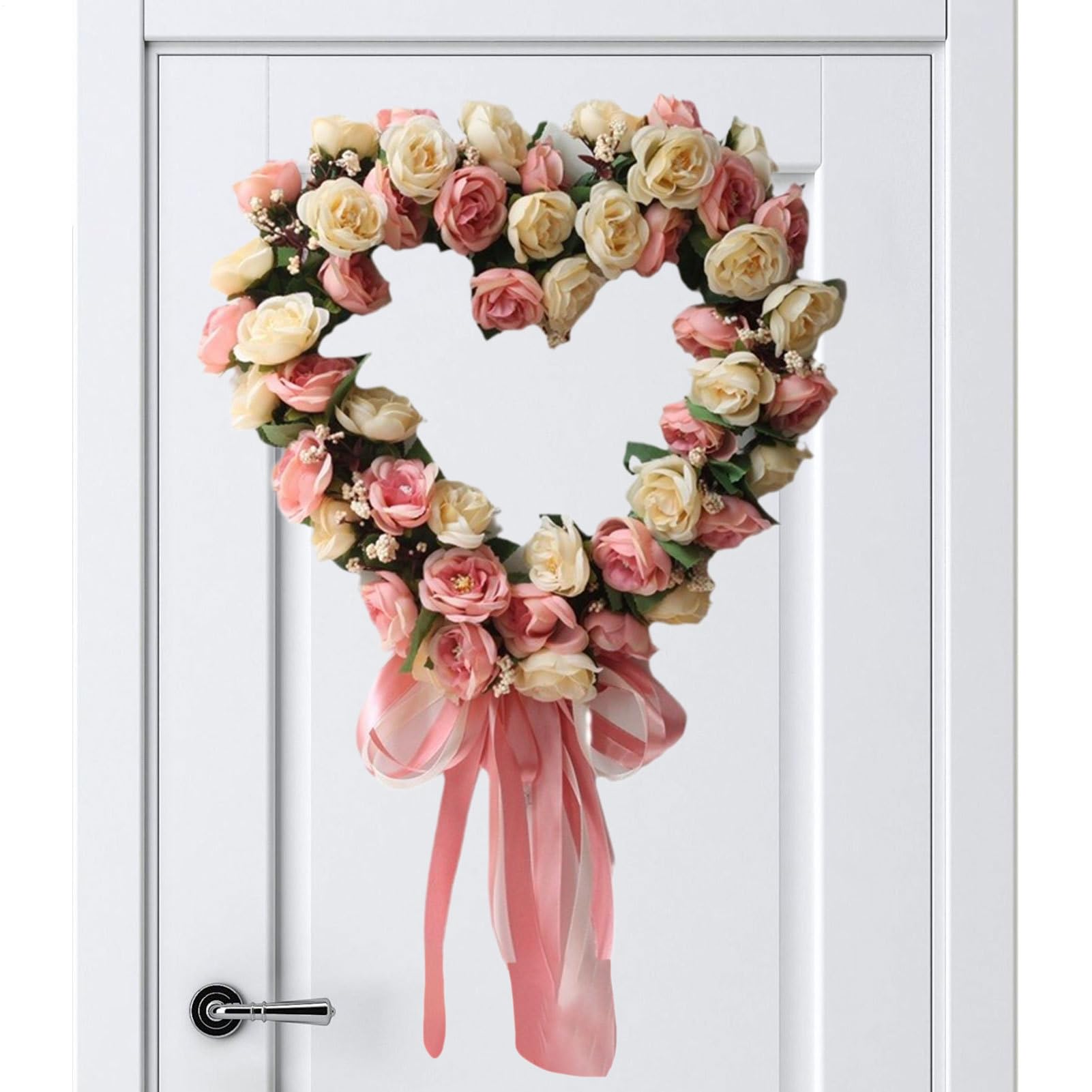 Décoration pour porte d'entrée romantique à coeur pour habiller les murs vides