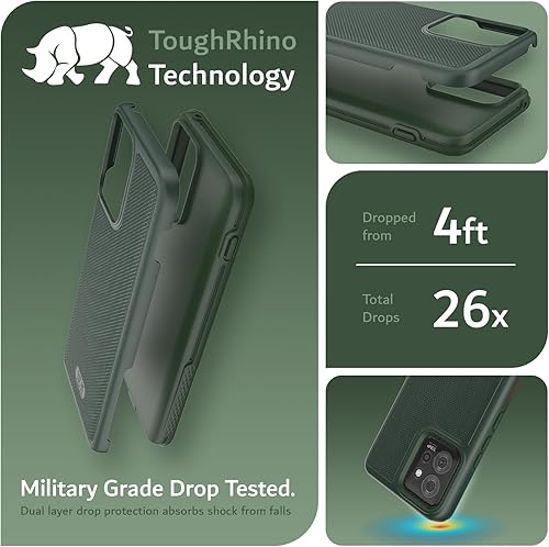 Miniatura 9 de TUDIA DualShield Grip - Funda protectora diseñada para Motorola ThinkPhone (2023), MergeGrip de doble capa a prueba de golpes, delgada, de grado