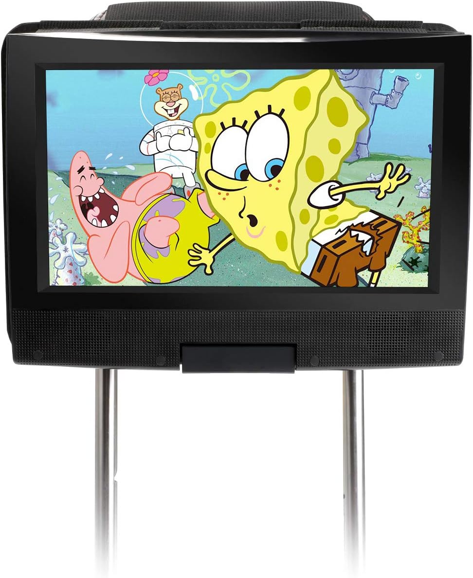 Qenker Portable DVD Player headrest Mount for Swivel and flip Style Portable DVD Player from 7 to 11 inch - Black