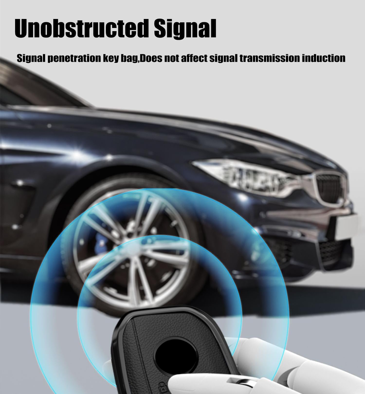Funda para Llave de Coche para BMW 7 Series X5/X7/735Li/740Li/i7 X1 5 Series X6 2023-,Funda de Cuero TPU para Llave de Coche,Carcasa de protección Completa,D-Blue-4