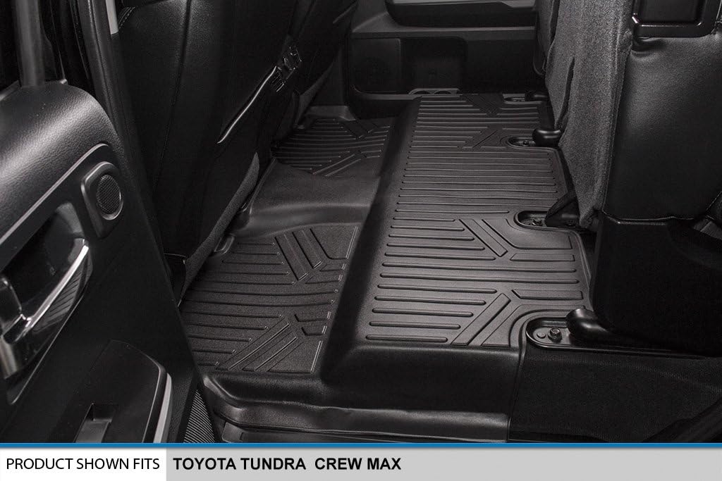 SMARTLINER Custom Fit Floor Mats 2nd Row Liner for 2014-2021 Toyota Tundra - Image 2